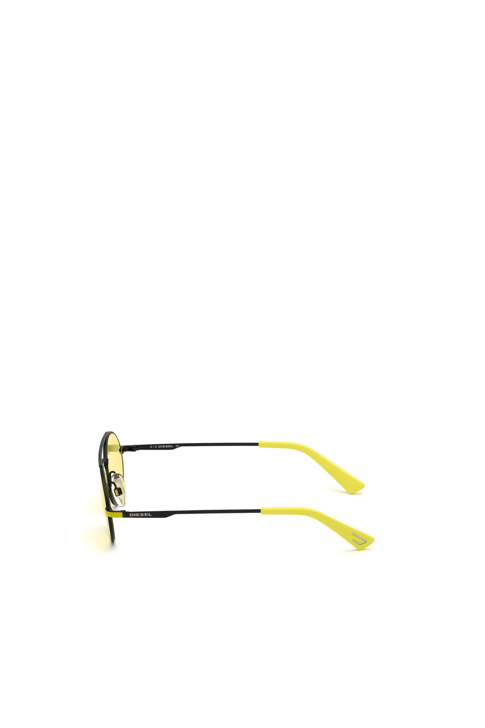 Diesel - DL0289, Gafas en metal con cristales tintados Hombre in Amarillo - 5