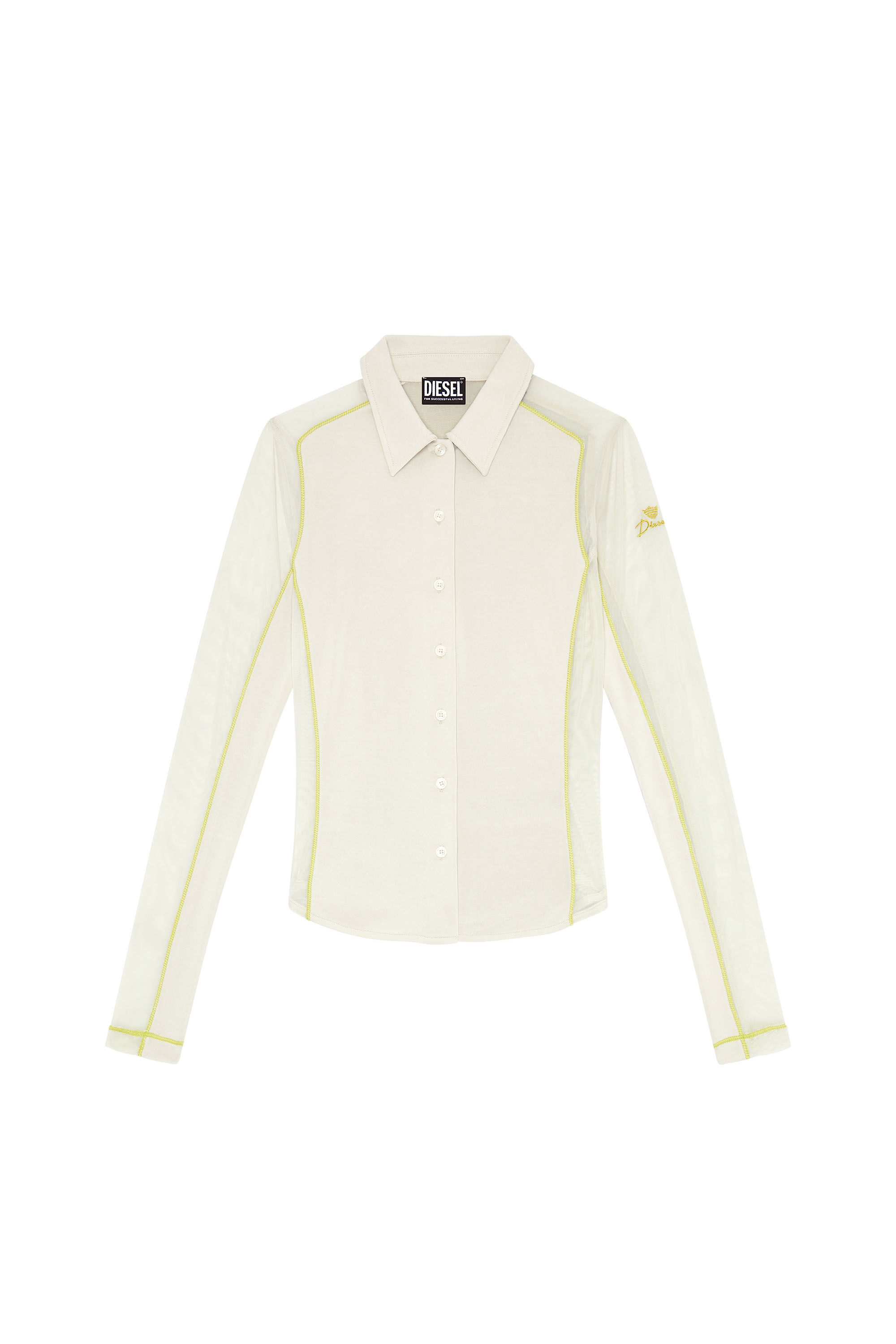 好きに inserts mesh with shirt blend Modal Women's | Diesel | White トップス