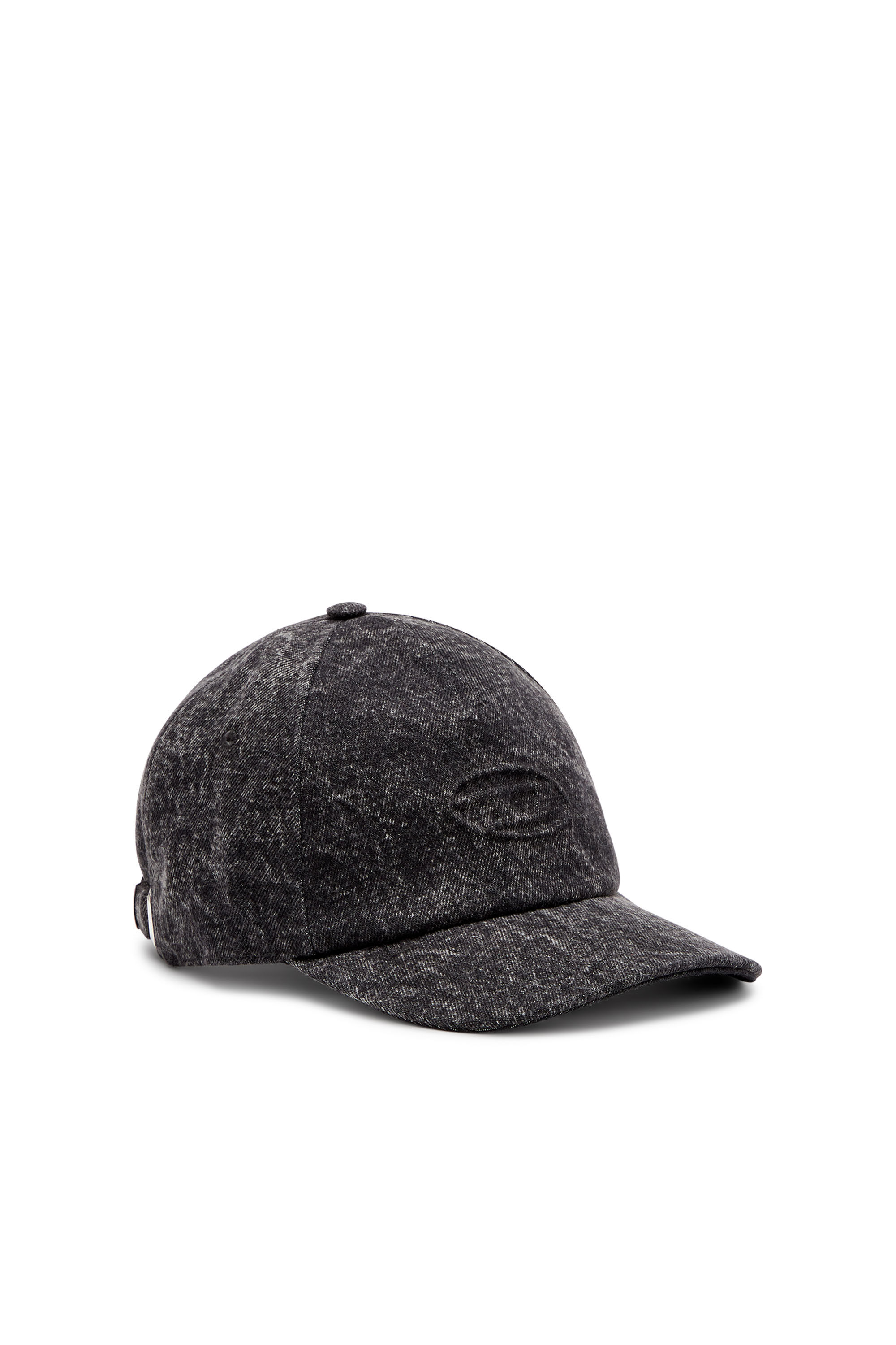 Diesel - C-SPALM, Gorra de béisbol en denim lavado Hombre in Negro - 1