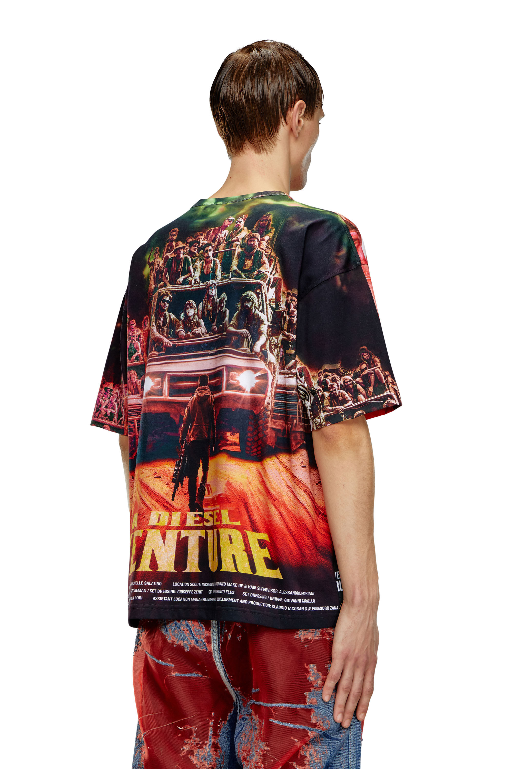 Men's Oversized T-shirt with Diesel film print | Diesel