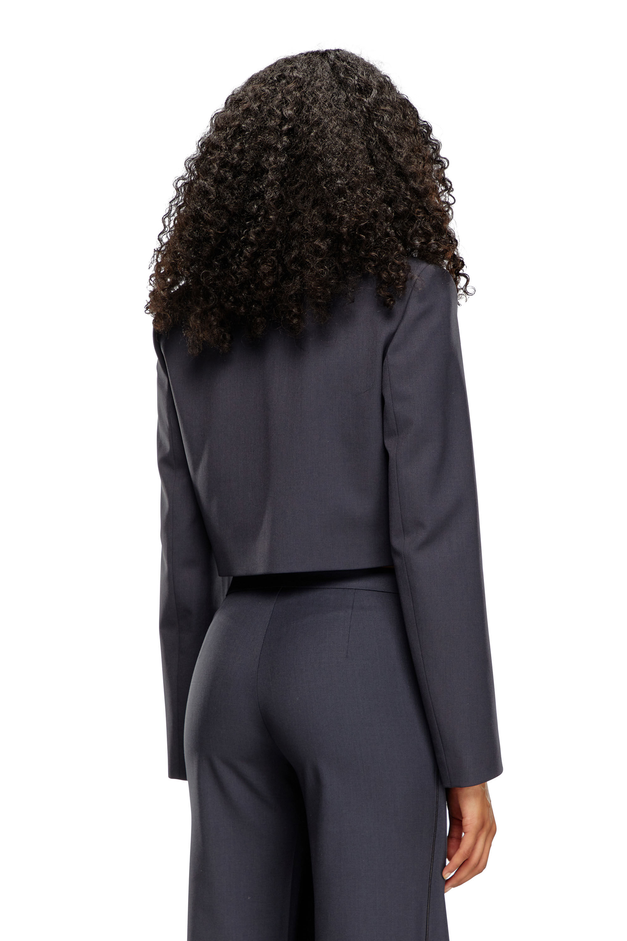 Diesel - G-MILLA-P1, Woman Cropped blazer in stretch wool blend in Grey - Image 5