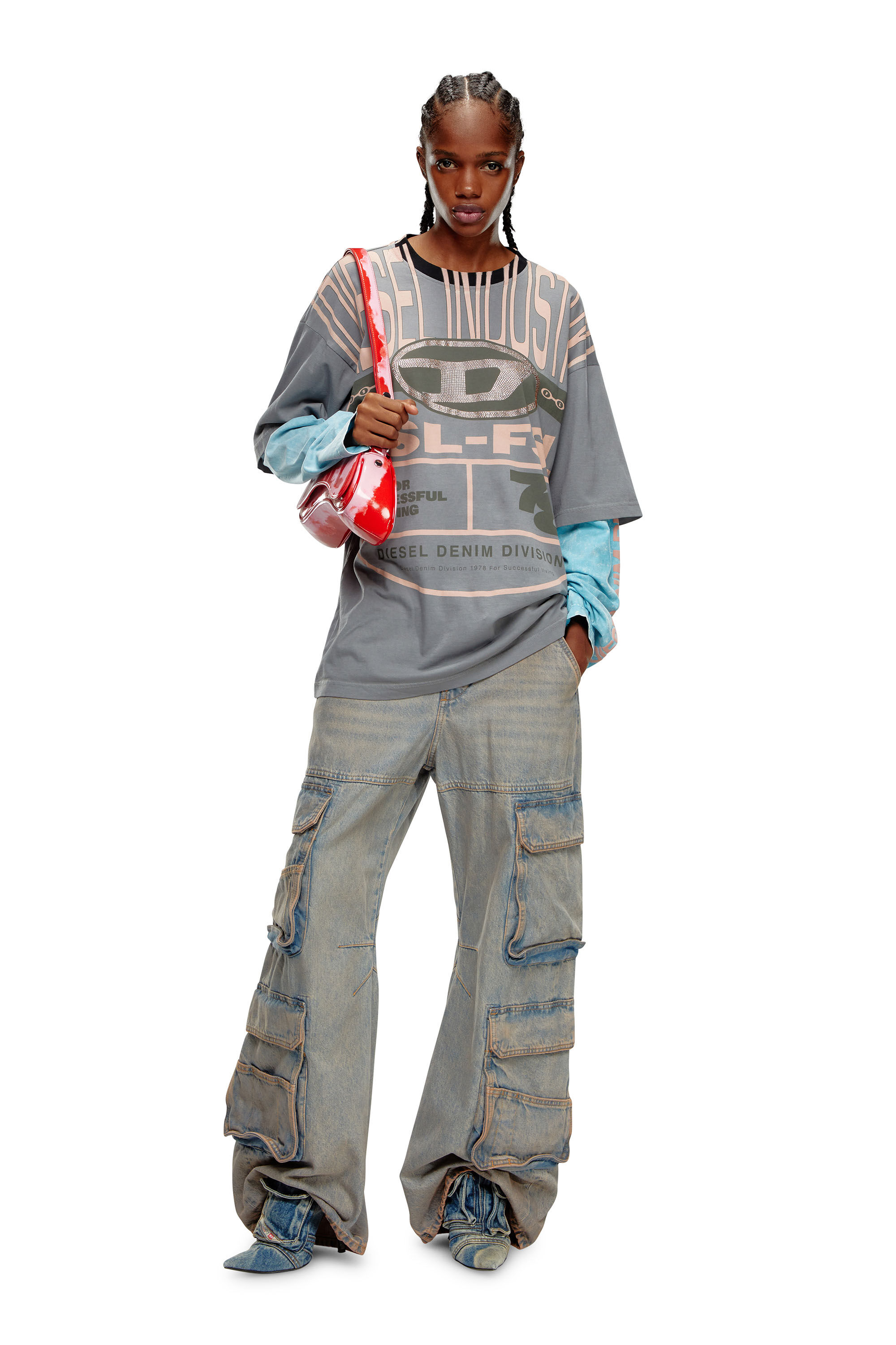2024年ファッション福袋 | Jeans Wide Relaxed Women's Light D-Sire 1996 Diesel | blue パンツ