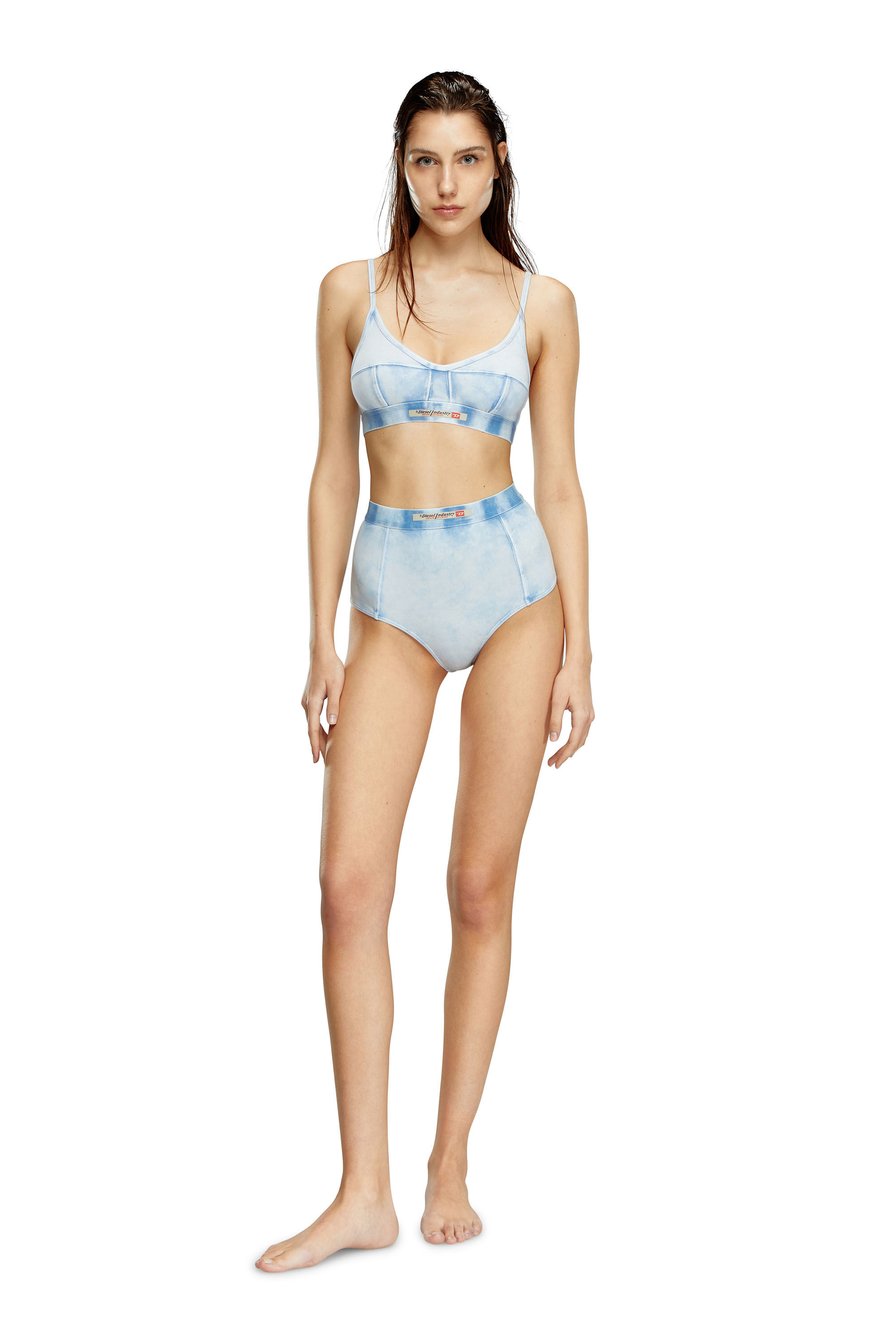 Diesel - UFPN-DRONA, Calzoncillos hipster en tejido vaquero elástico Mujer in Azul marino - 2