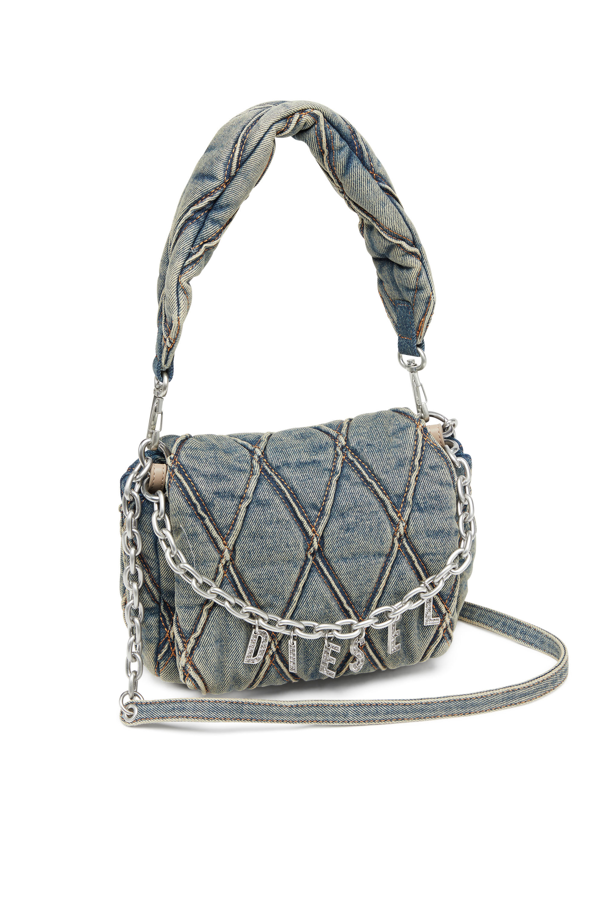 Women's Charm-D Shoulder S - Small handbag in quilted denim