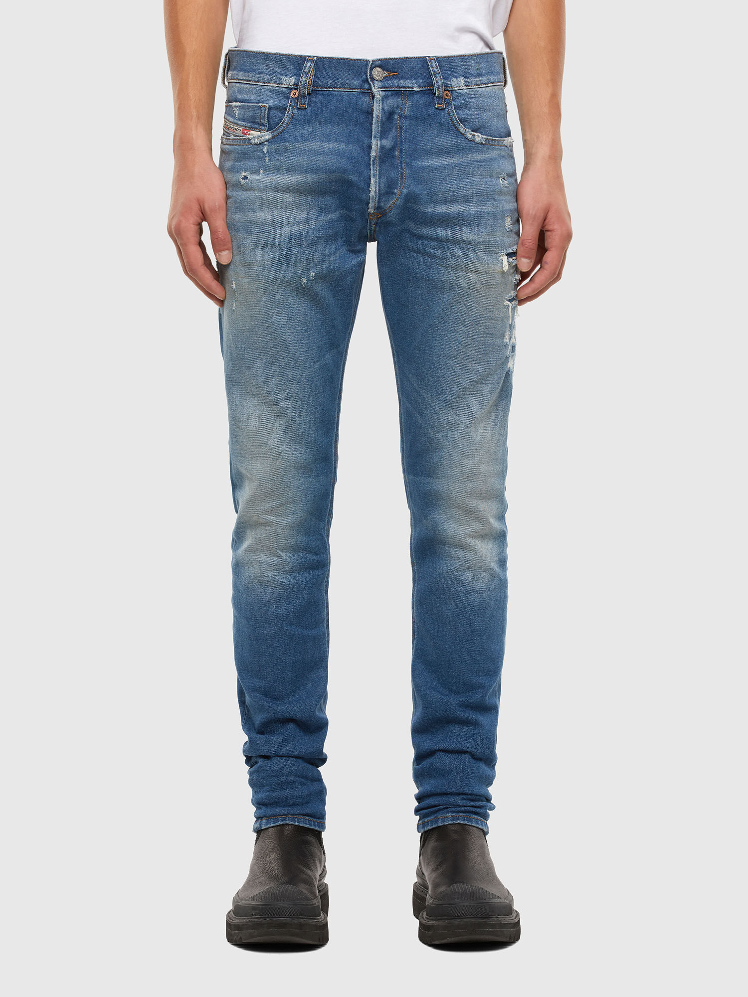 Diesel - Tepphar Slim Jeans 009JU, Medium Blue - Image 2