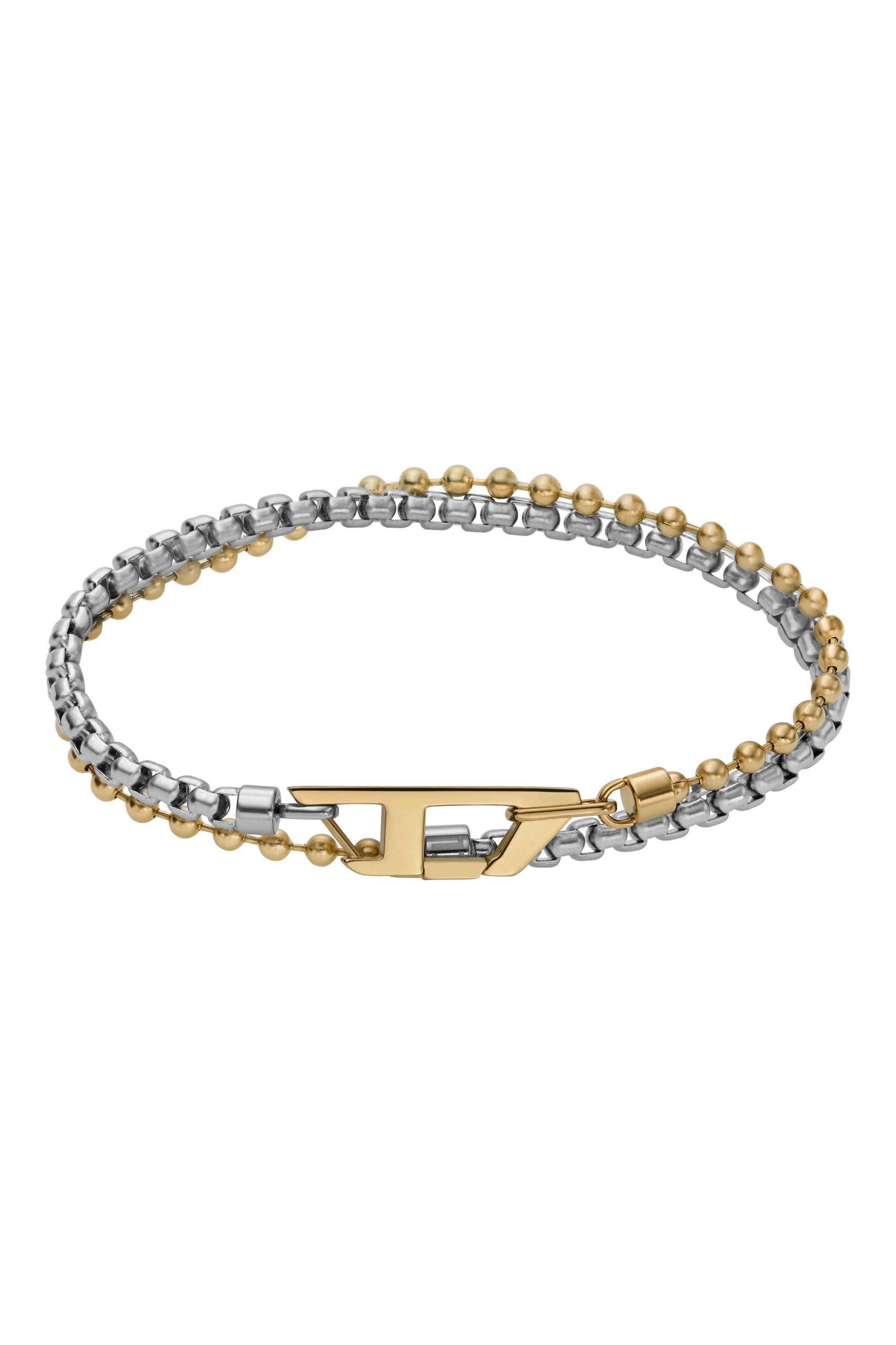 Diesel - DX1570931 JEWEL, Pulsera de cadena de acero inoxidable en dos tonos Unisex in Plateado - 1