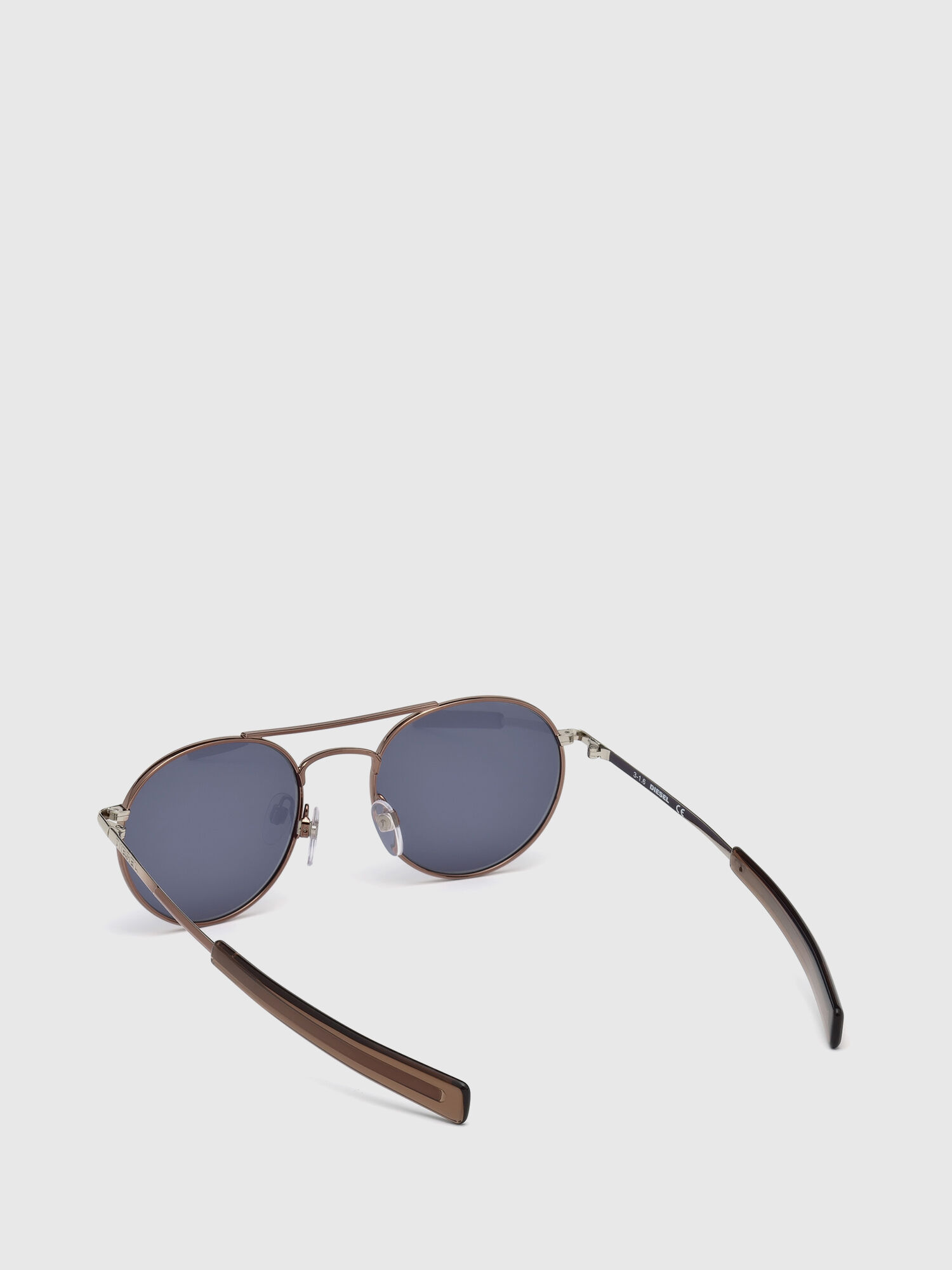 Diesel - DL0220, Man's Round shape eyewear with thin temples in Bronze - 3