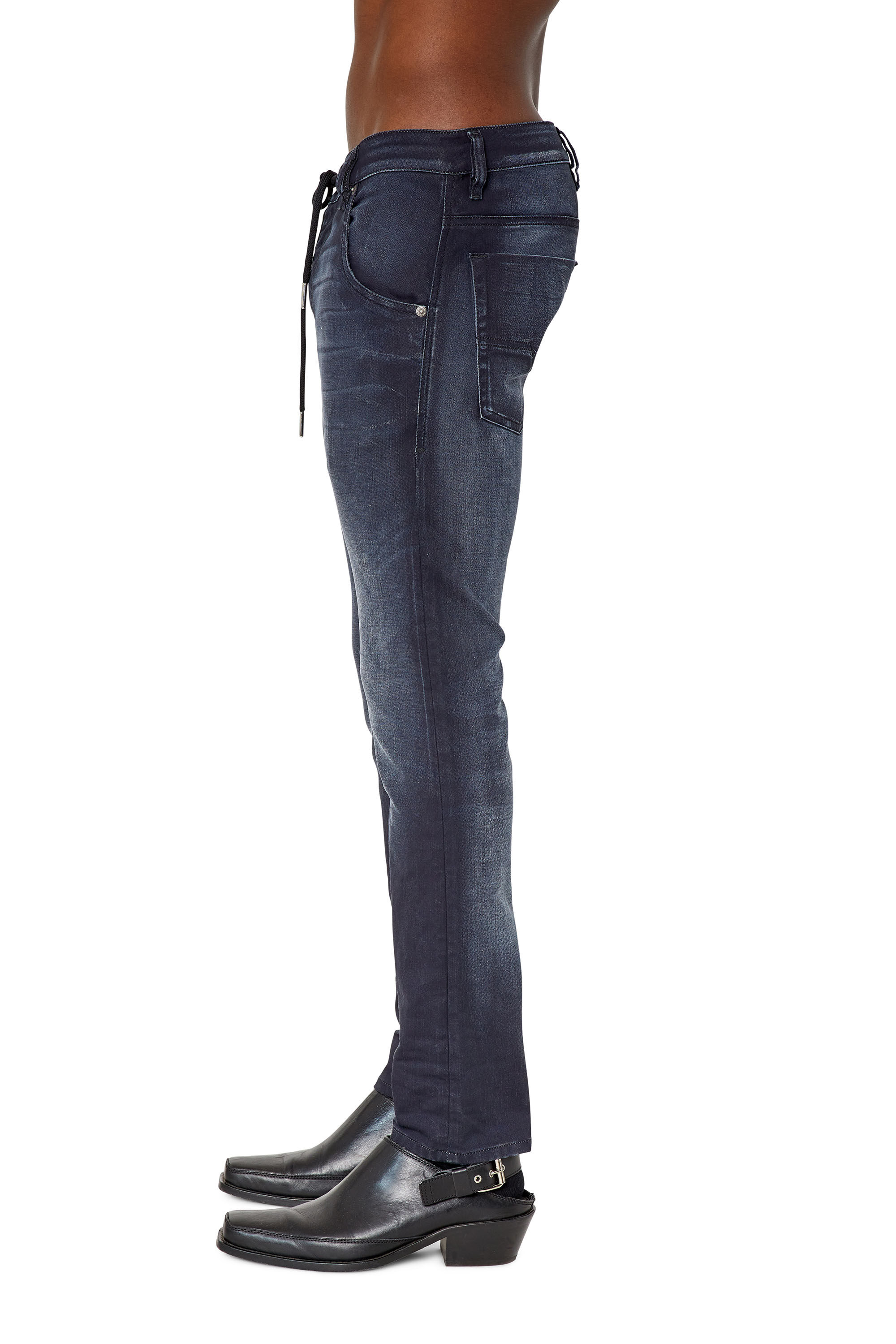 Diesel - Krooley JoggJeans® 068CR Tapered, Negro/Gris oscuro - Image 5