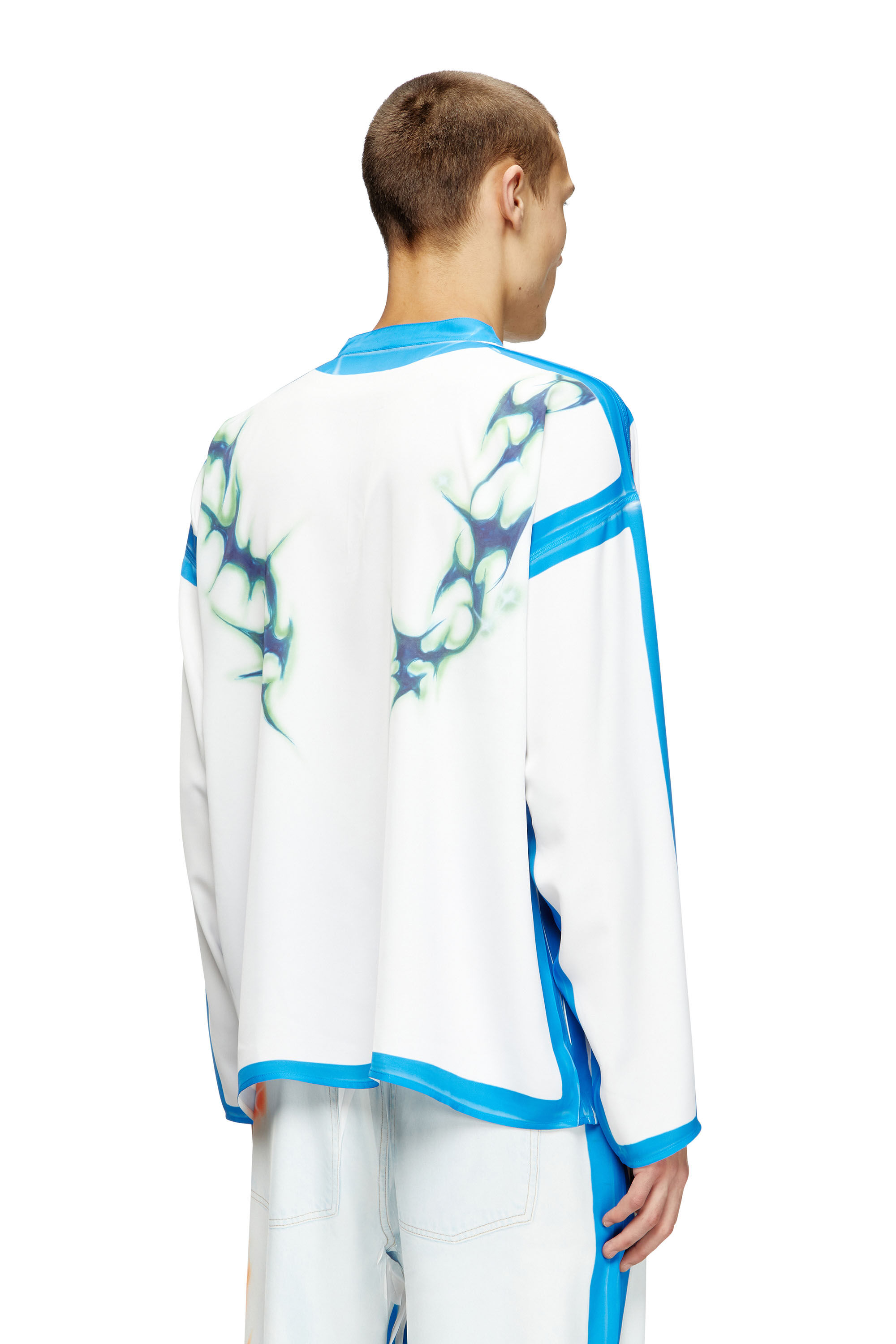 Diesel - T-OLAVI-A-SER-GRAFFITI-JAP, Camiseta de manga larga con estampado graffiti Unisex in Multicolor - 4
