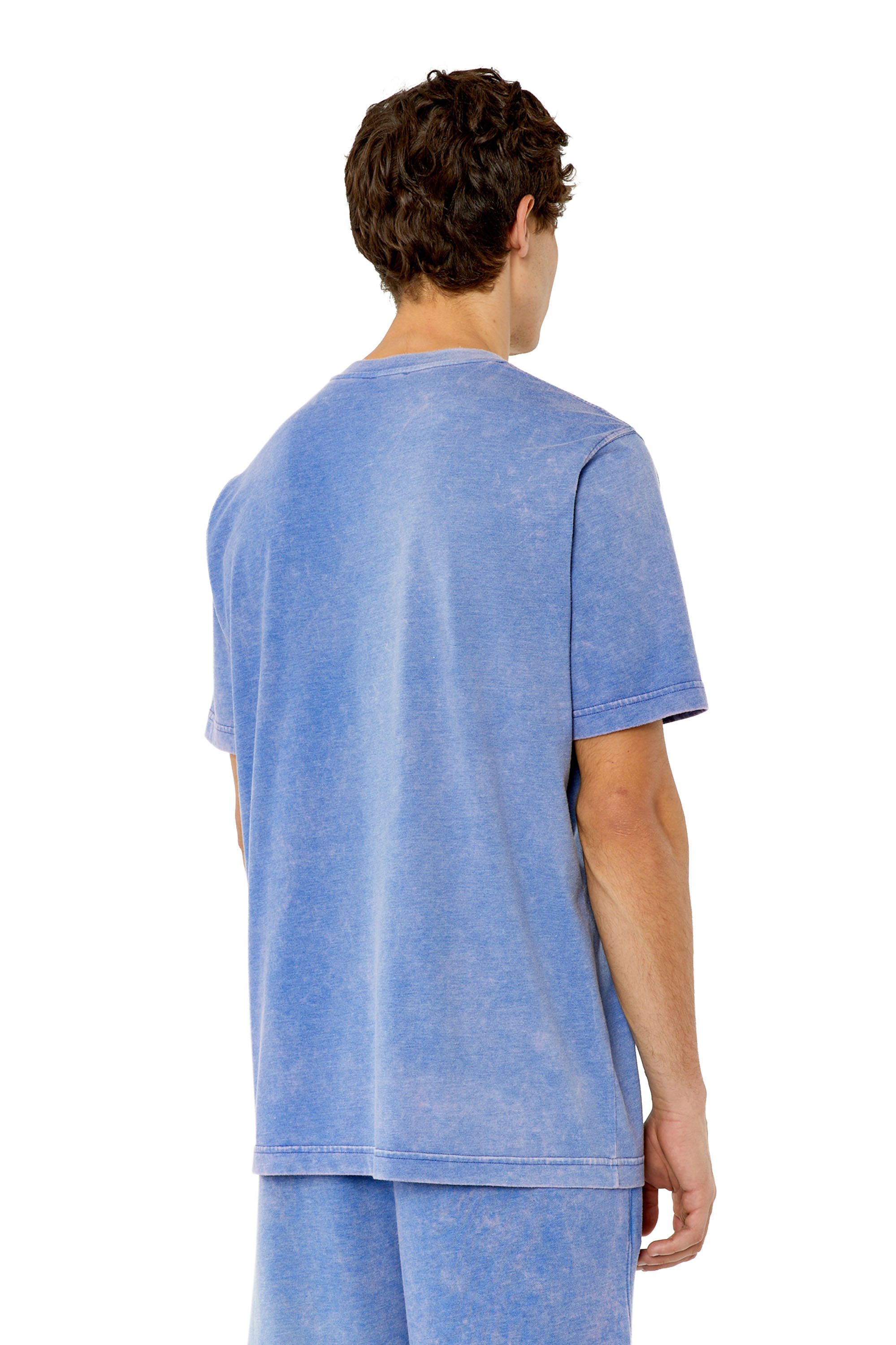 Diesel - T-JUST-G1, Camiseta con tratamiento de blanqueado Hombre in Azul marino - 5