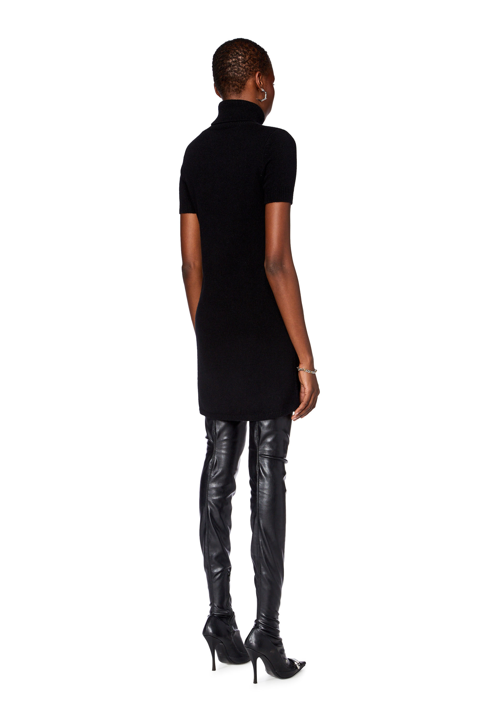 【オープニング 大放出セール】 D oval with dress Roll-neck Women's plaque Diesel | Black | ワンピース
