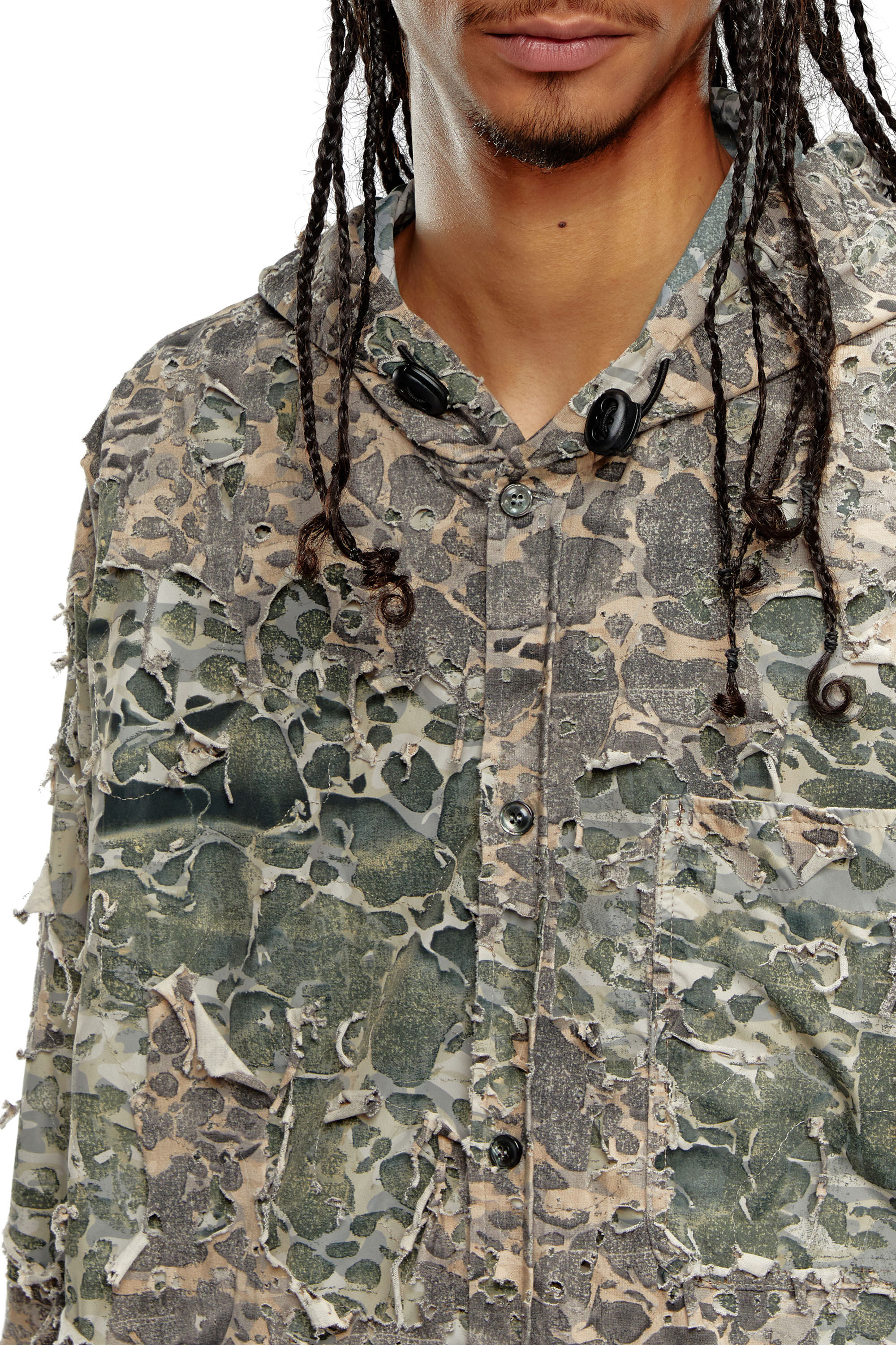 女の子向けプレゼント集結 | finish destroyed with shirt Camo Men's Multicolor Diesel | トップス