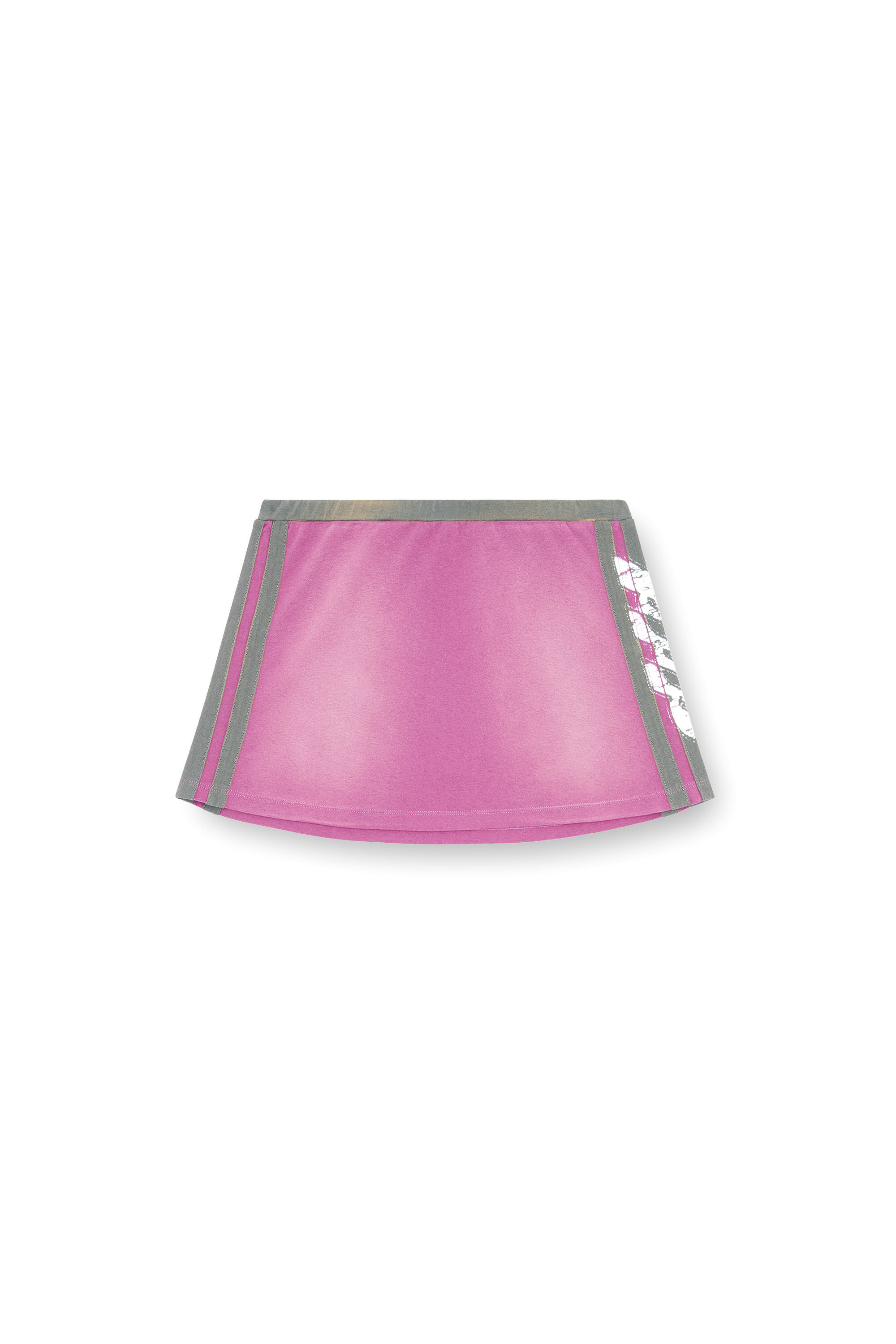 Diesel - O-UNCUT-STRIPE, Minifalda desteñida por el sol Mujer in Rosa - 2