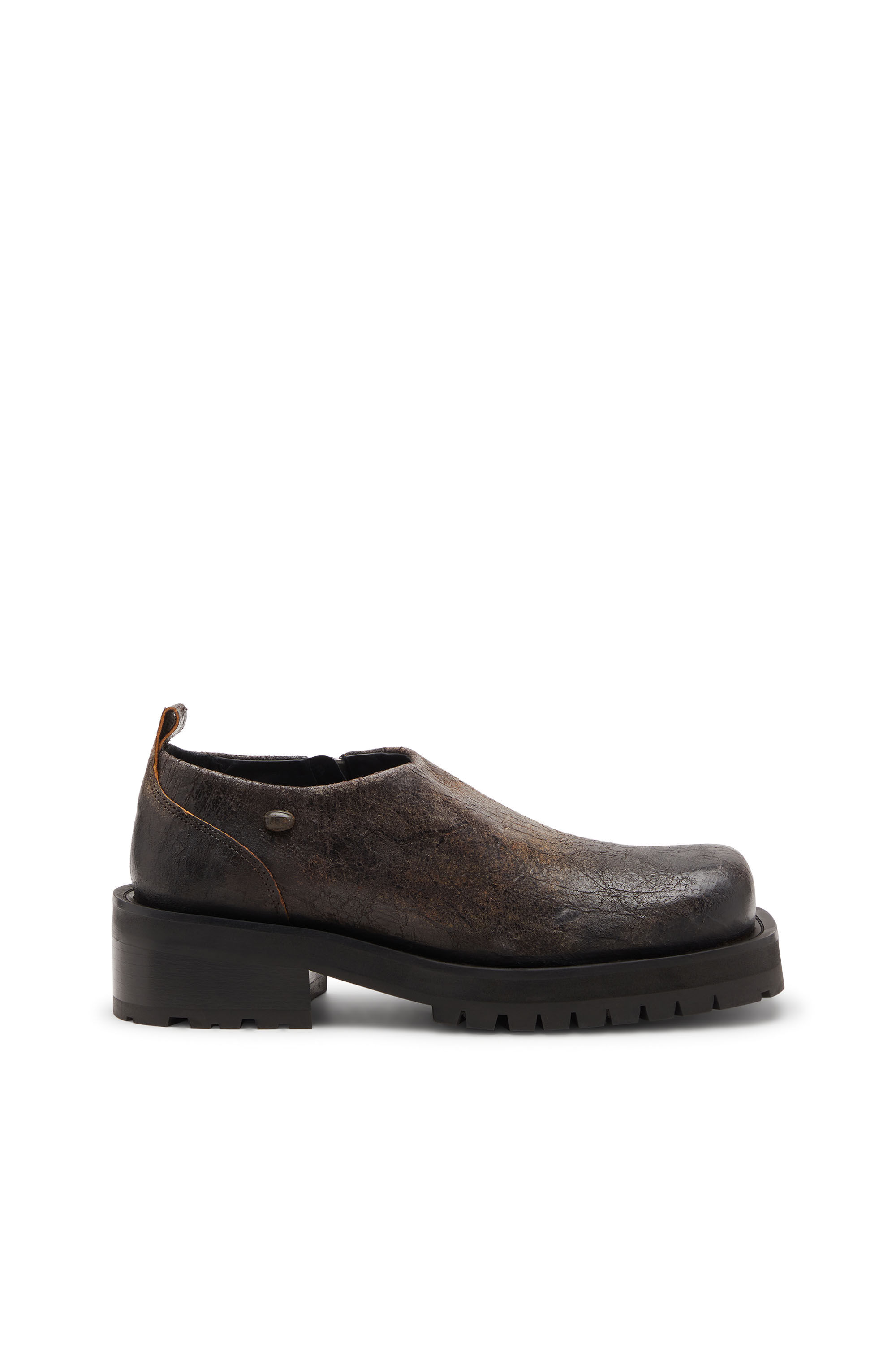 Diesel - D-TEXAN CLOG, D-Texan-Zapatos con cremallera en ante craquelado desgastado Hombre in Marrón - 1