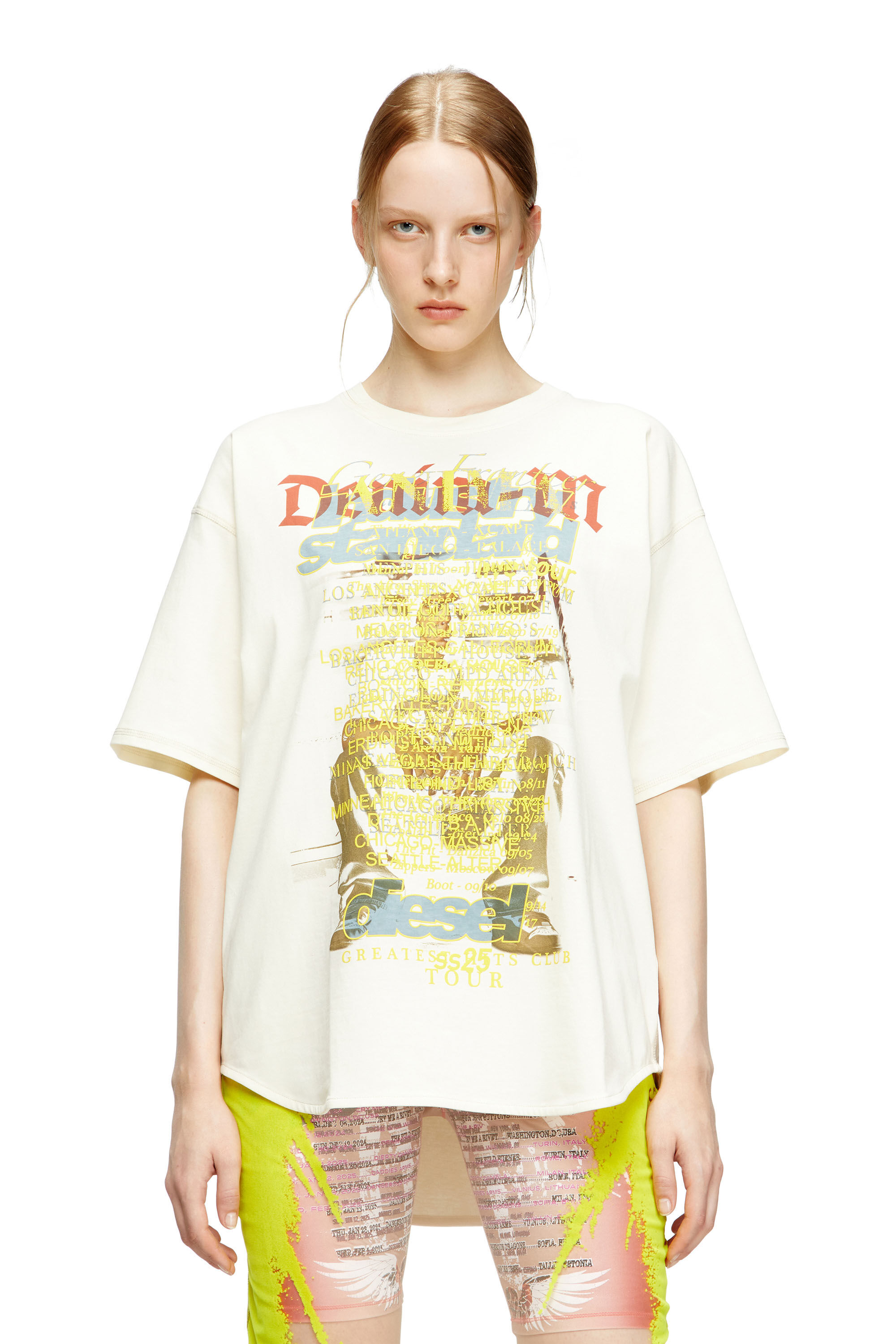 Women's T-shirt with lyrics print | White | Diesel