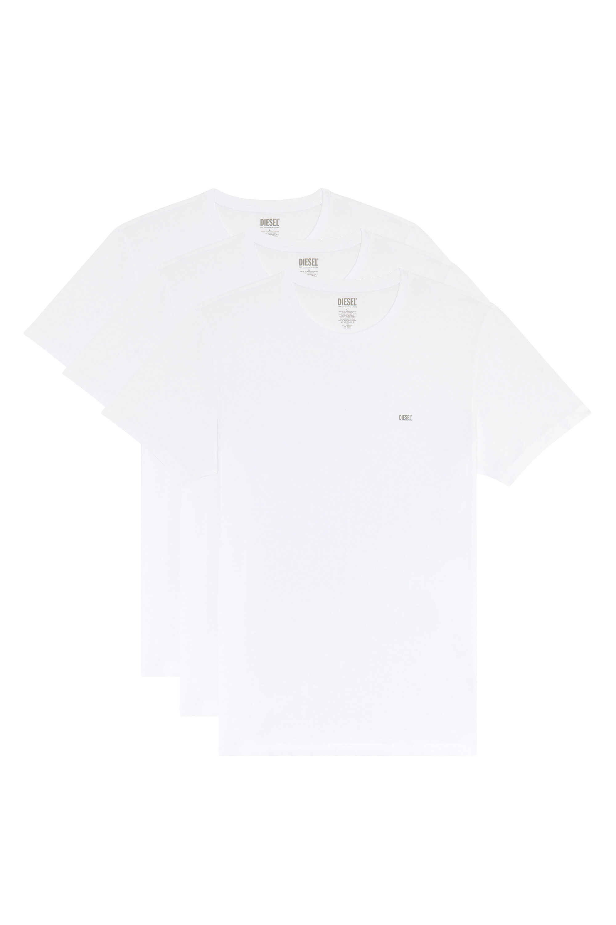 Men's Three-pack crew-neck T-shirts | White | Diesel