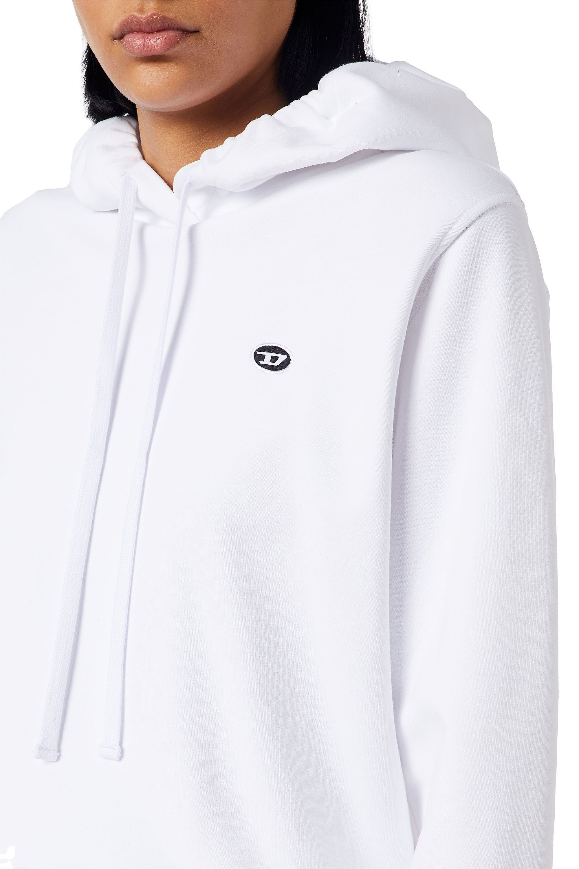 Diesel - F-REGGY-HOOD-DOVAL-PJ, Sudadera con capucha con parche con el logotipo Mujer in Blanco - 5