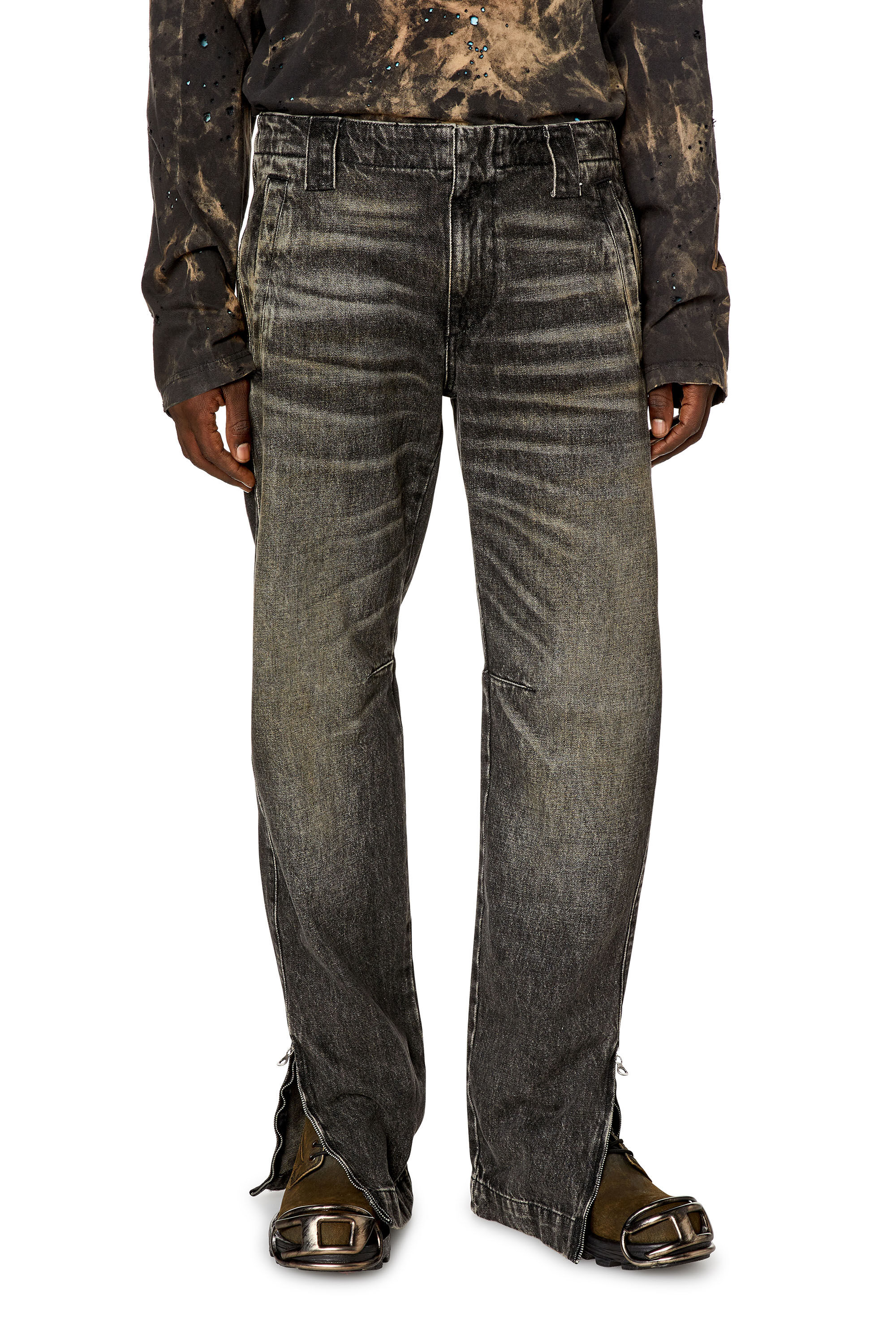 Men's Regular Jeans | Black/Dark grey | Diesel D-Gene