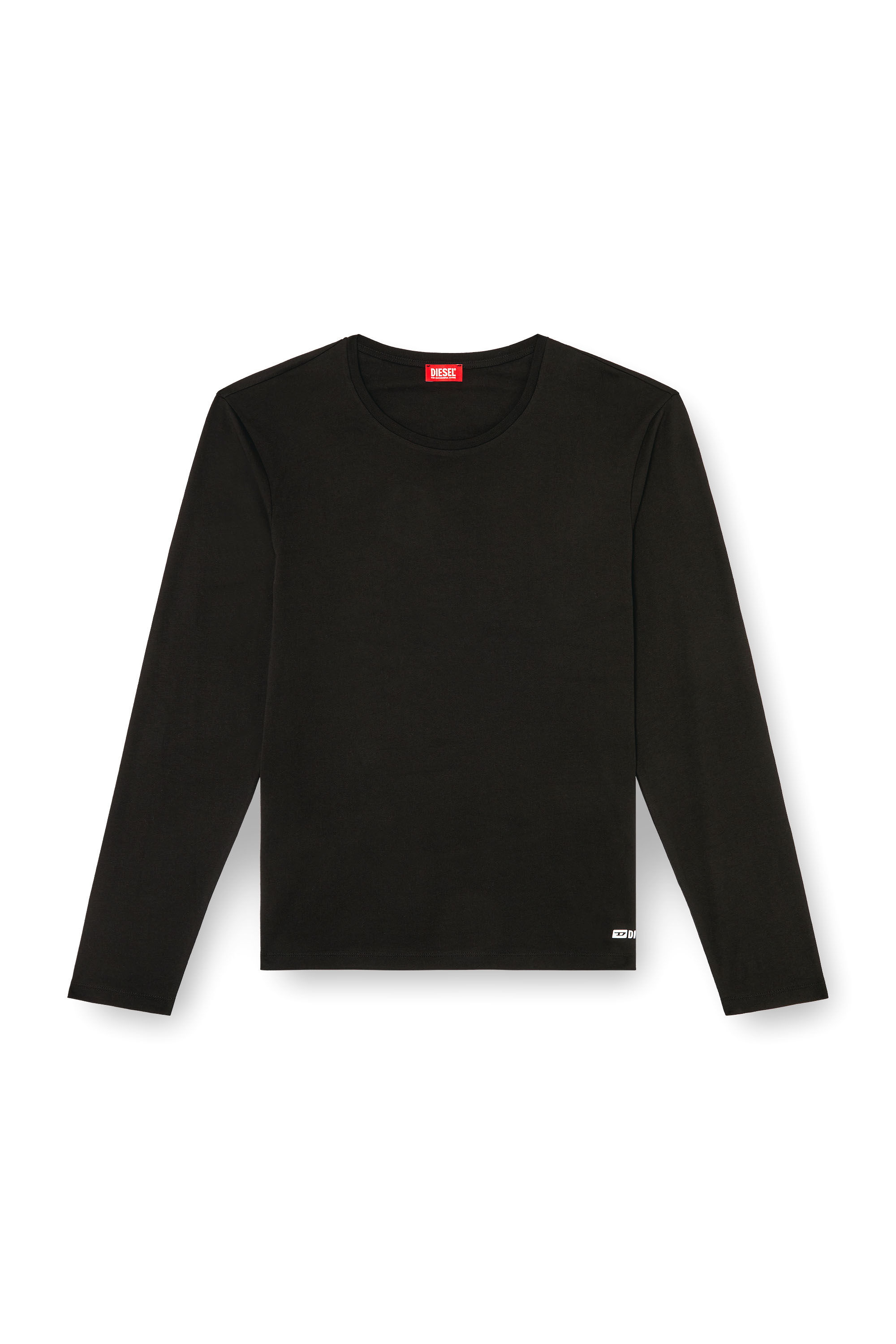 Men's Long-sleeve cotton T-shirt | Black | Diesel