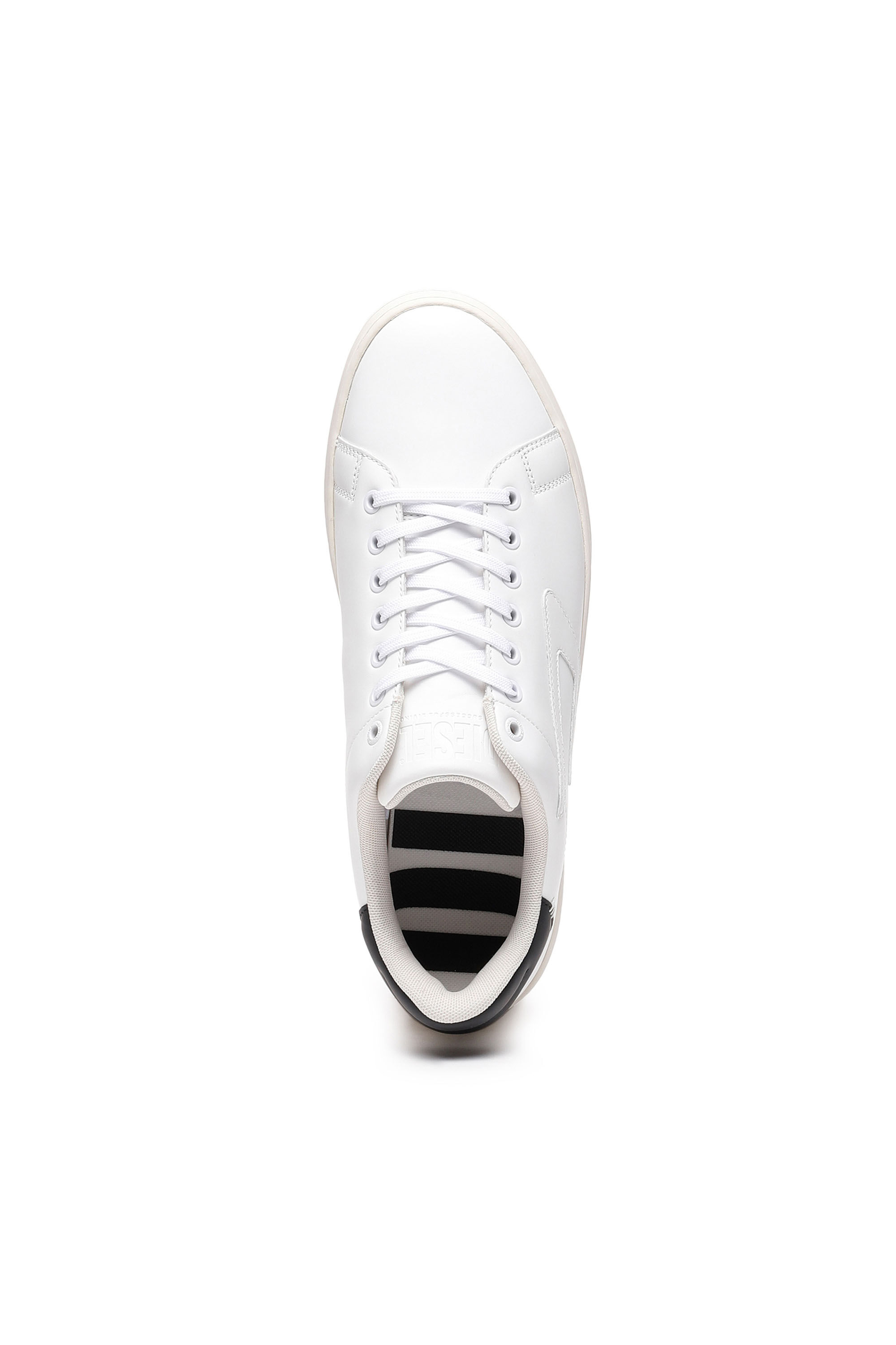 Men's Low-top leather sneakers with D patch | Diesel S
