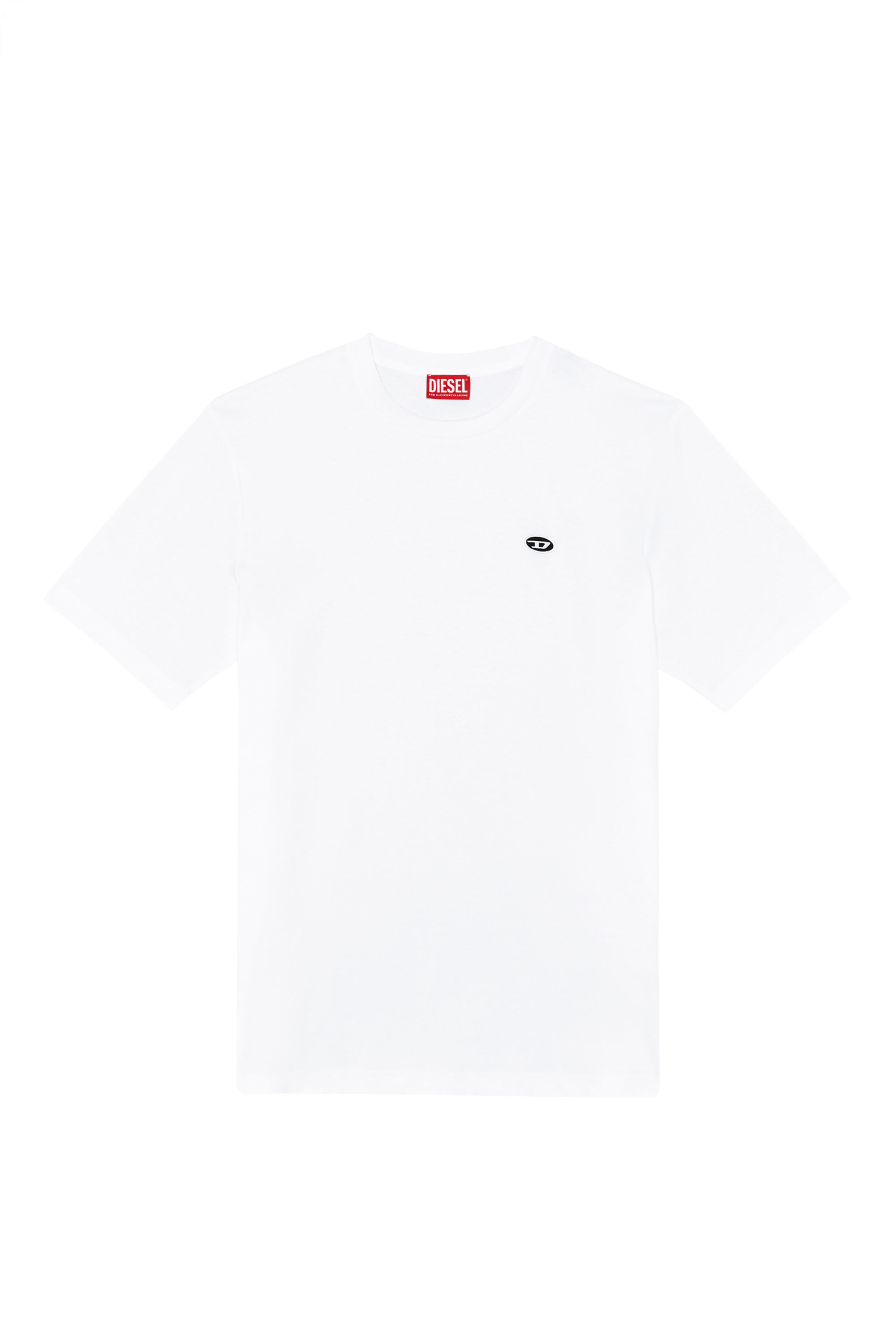 ディーゼル DIESEL Tシャツ オーバルD T-JUST-DOVAL-PJ ロゴT T-shirt with D oval patch | White | Diesel