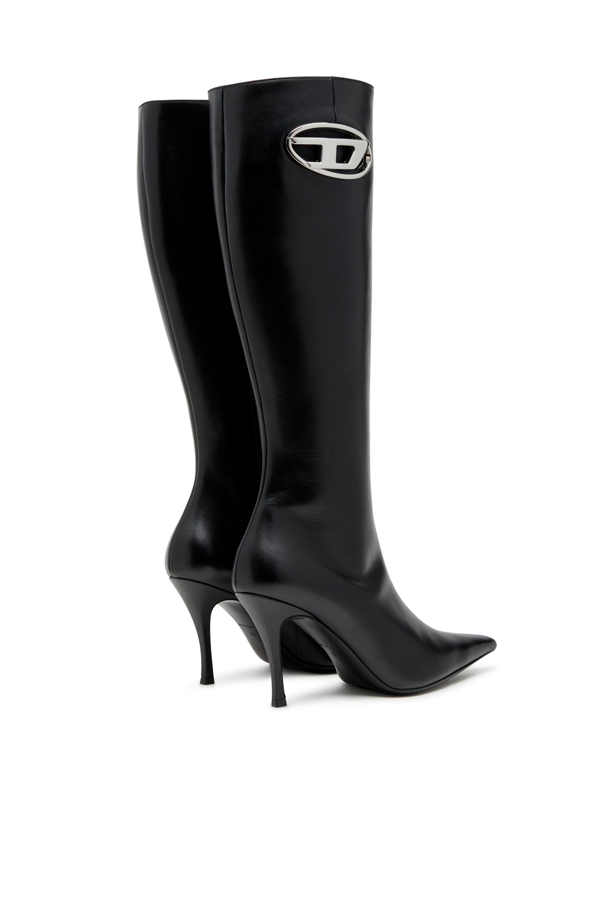 Women's D-Venus HBT - Leather boots with oval D plaque | D-VENUS
