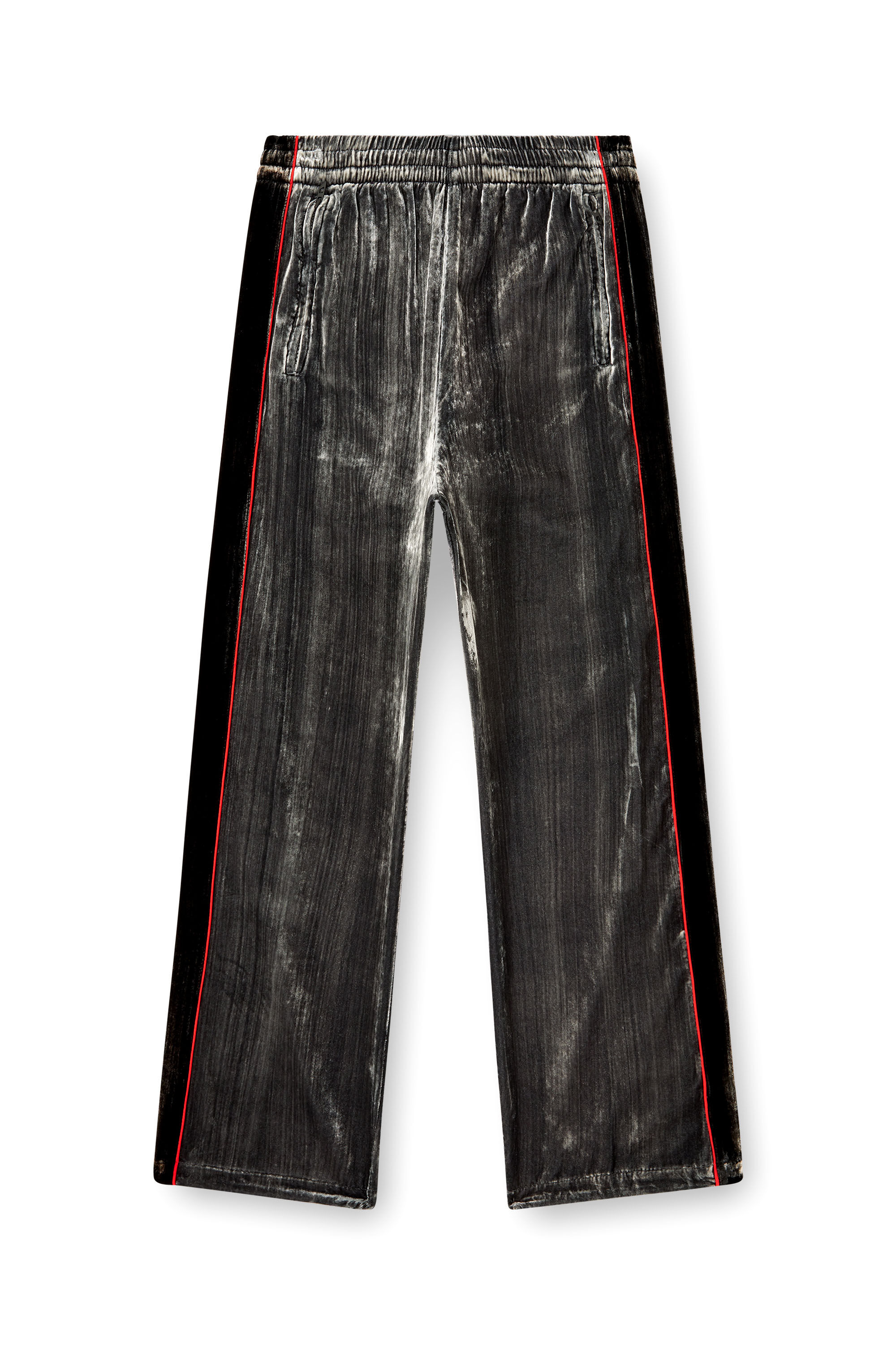 Diesel - P-HAY, Pantalones deportivos de terciopelo tratado Hombre in Gris - 2