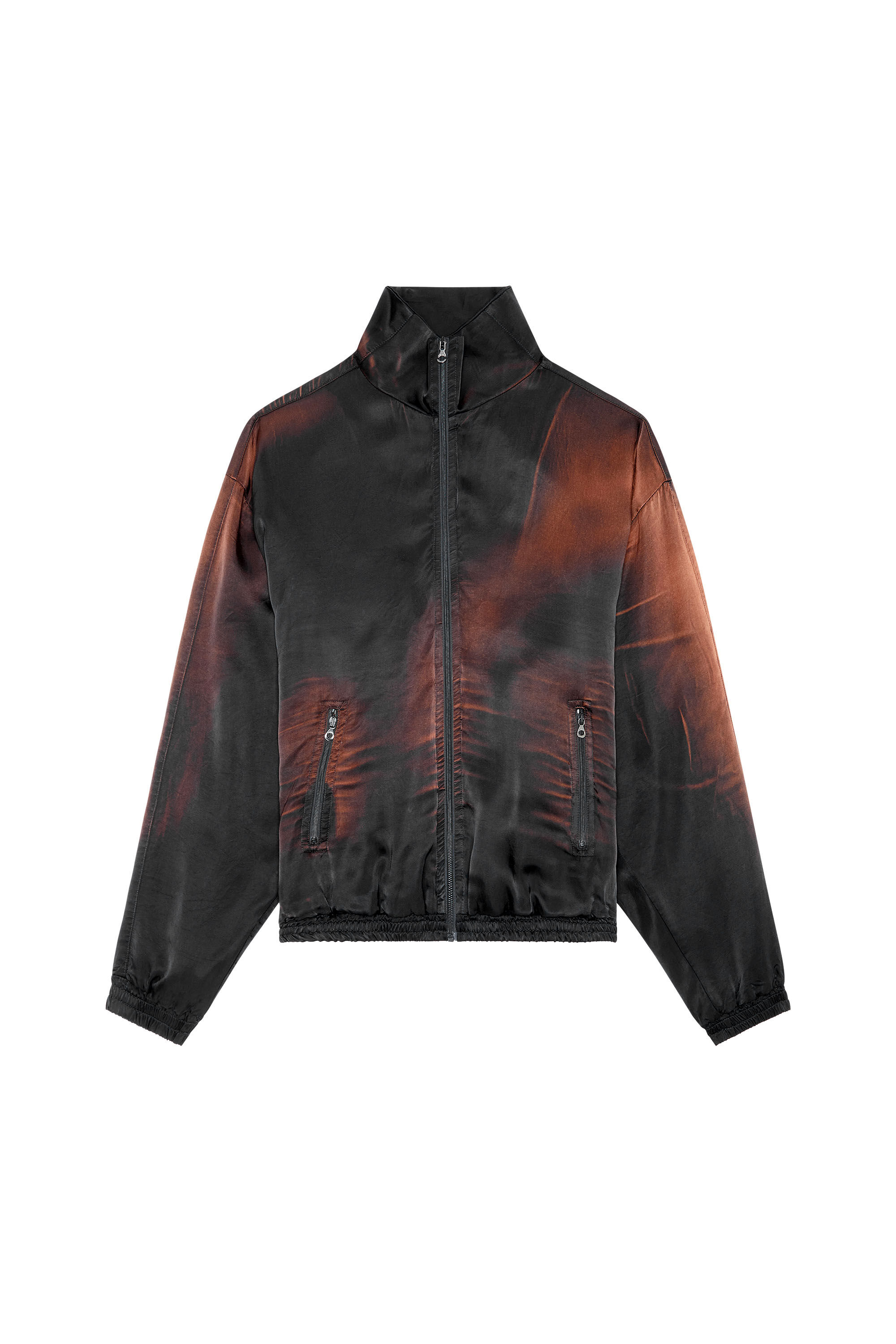 Men's bomber Jacket in solarised satin | Black | Diesel