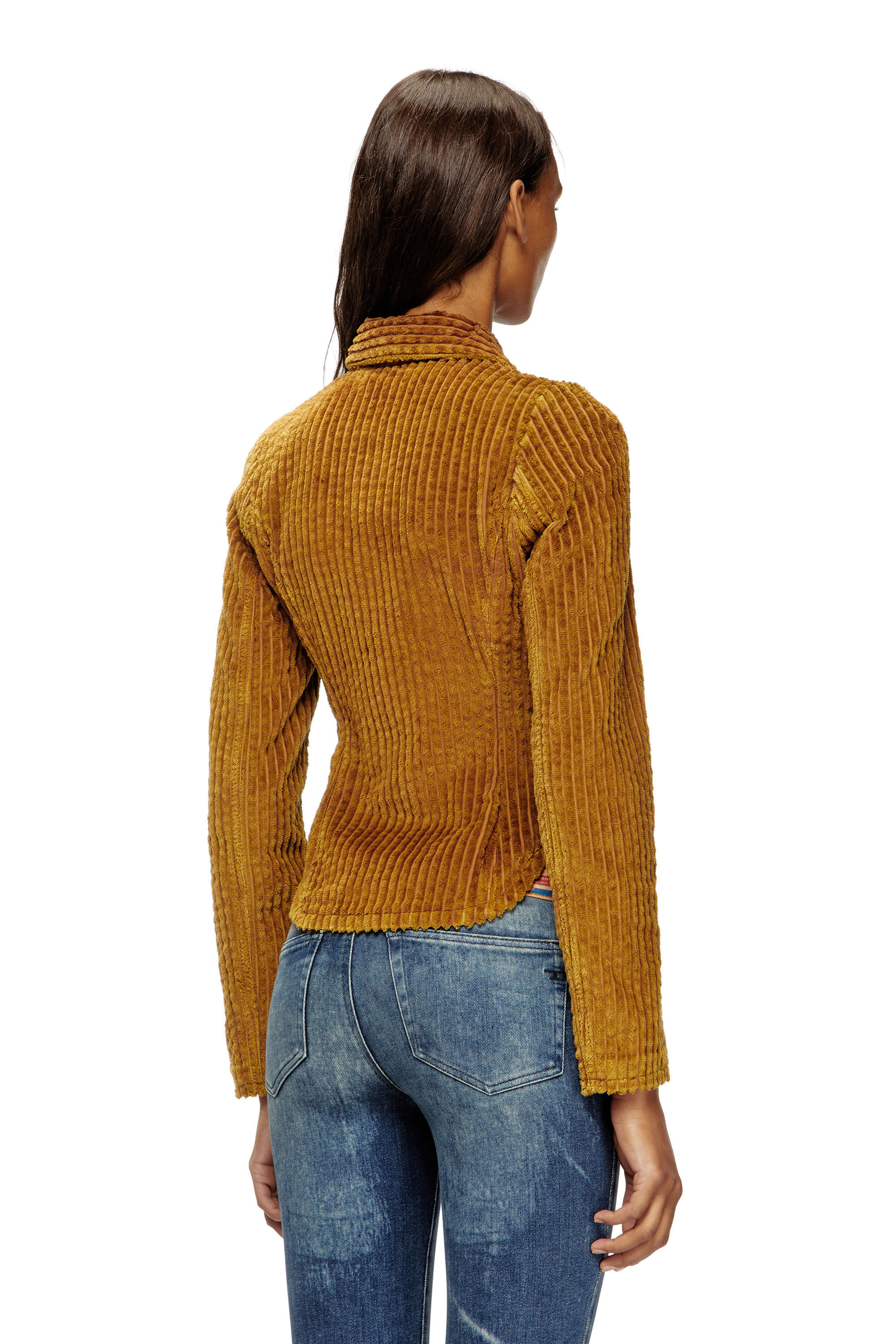 Diesel - G-ENEA, Woman's Shirt-jacket in cotton corduroy in Brown - 4