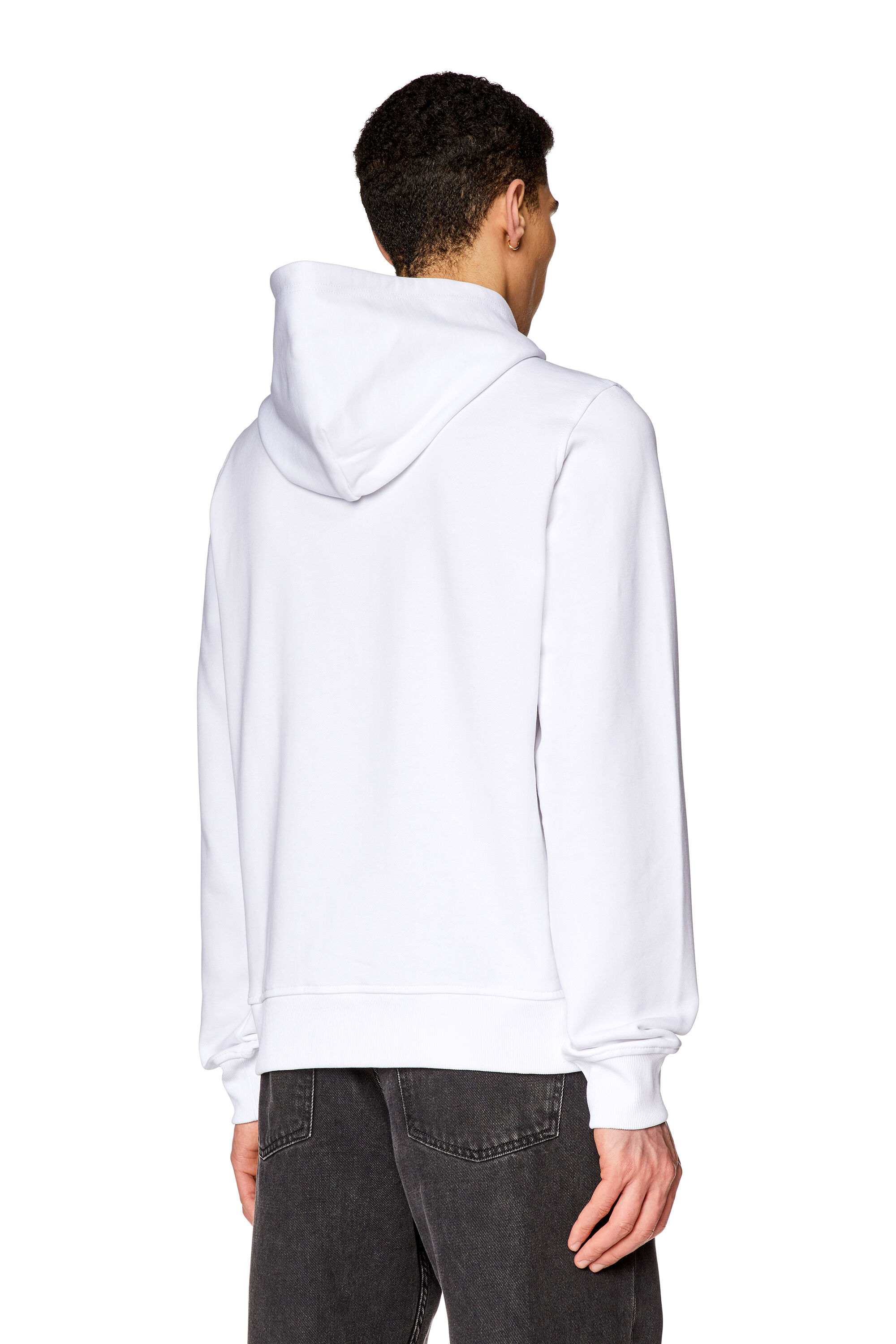 S-GINN-HOOD-D Man: Cotton hoodie with mini D patch | Diesel
