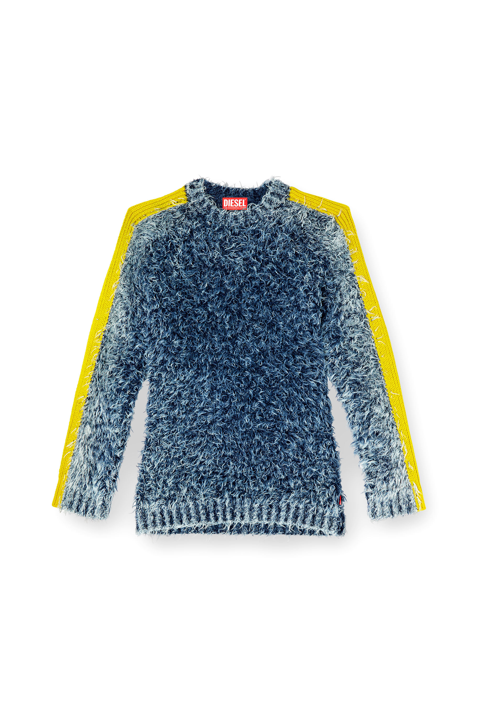 Diesel - K-DAMON, Jersey en tejido texturizado con bandas en contraste Hombre in Azul marino - 2