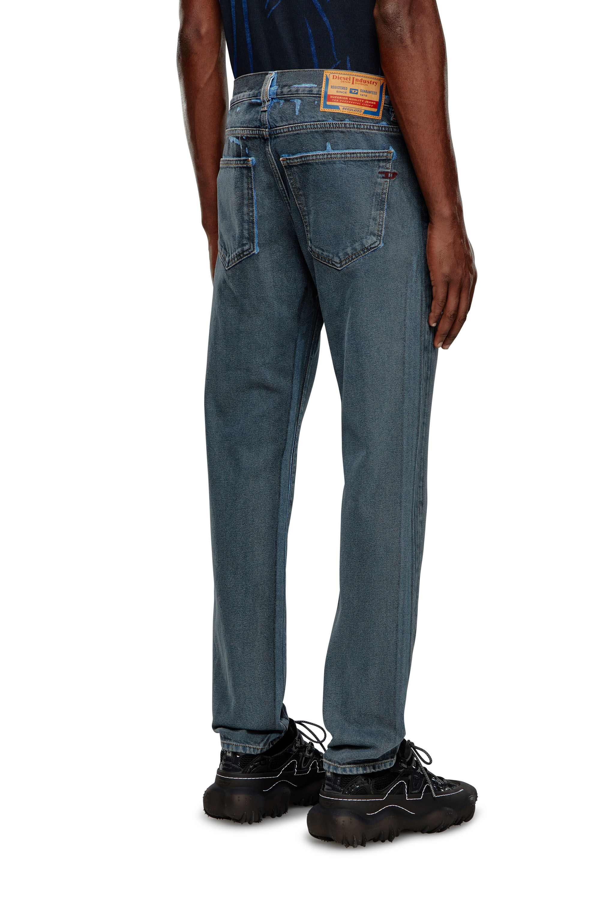 ●depound● Slim Tapered Denim Pants Dark Grey DP2413DN007MD Men's Slim Jeans | Black/Dark grey | Diesel 2019 D-Strukt
