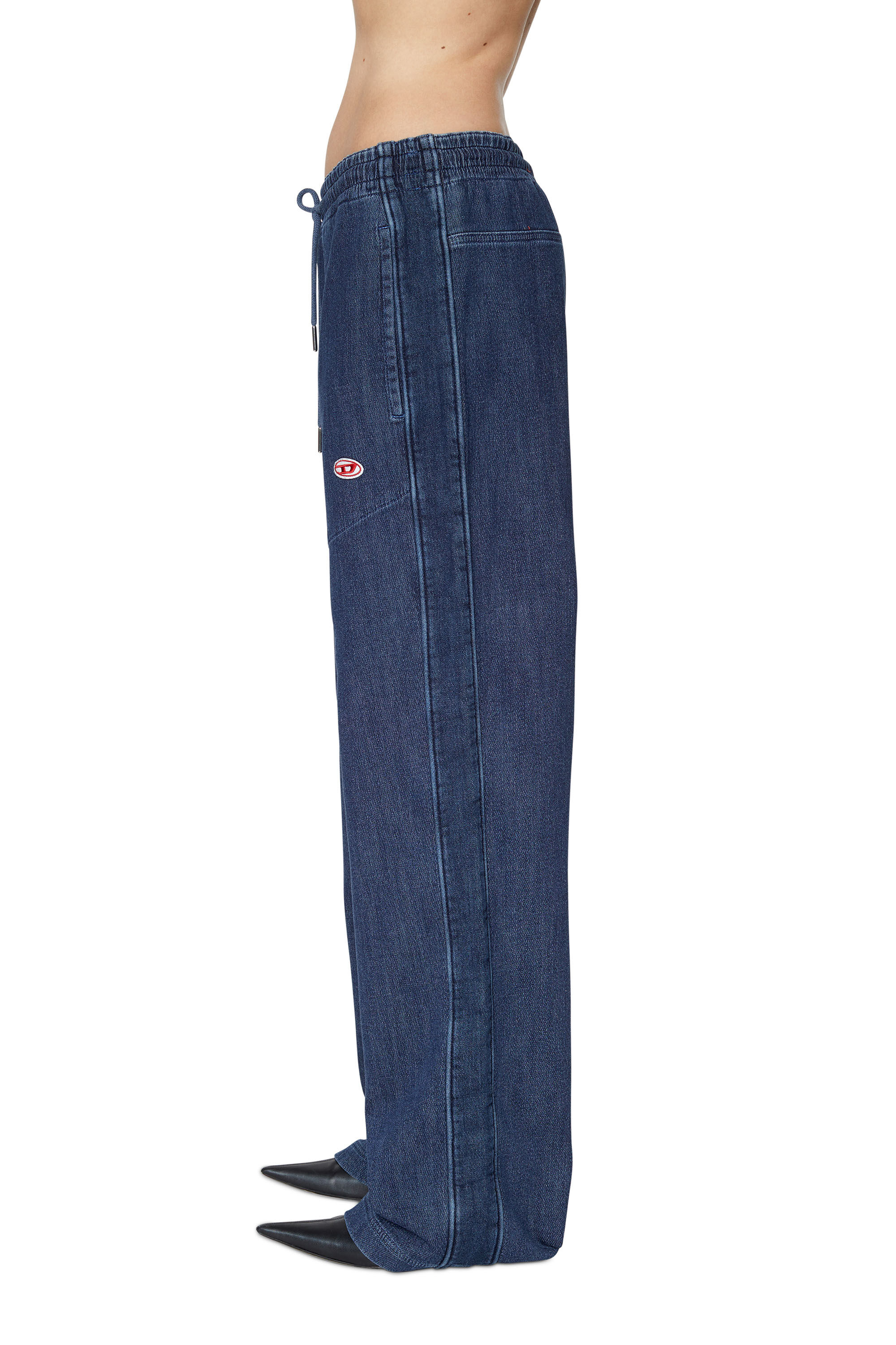 D-MARTIANS TRACK DENIM Woman: Straight dark blue Jeans | Diesel