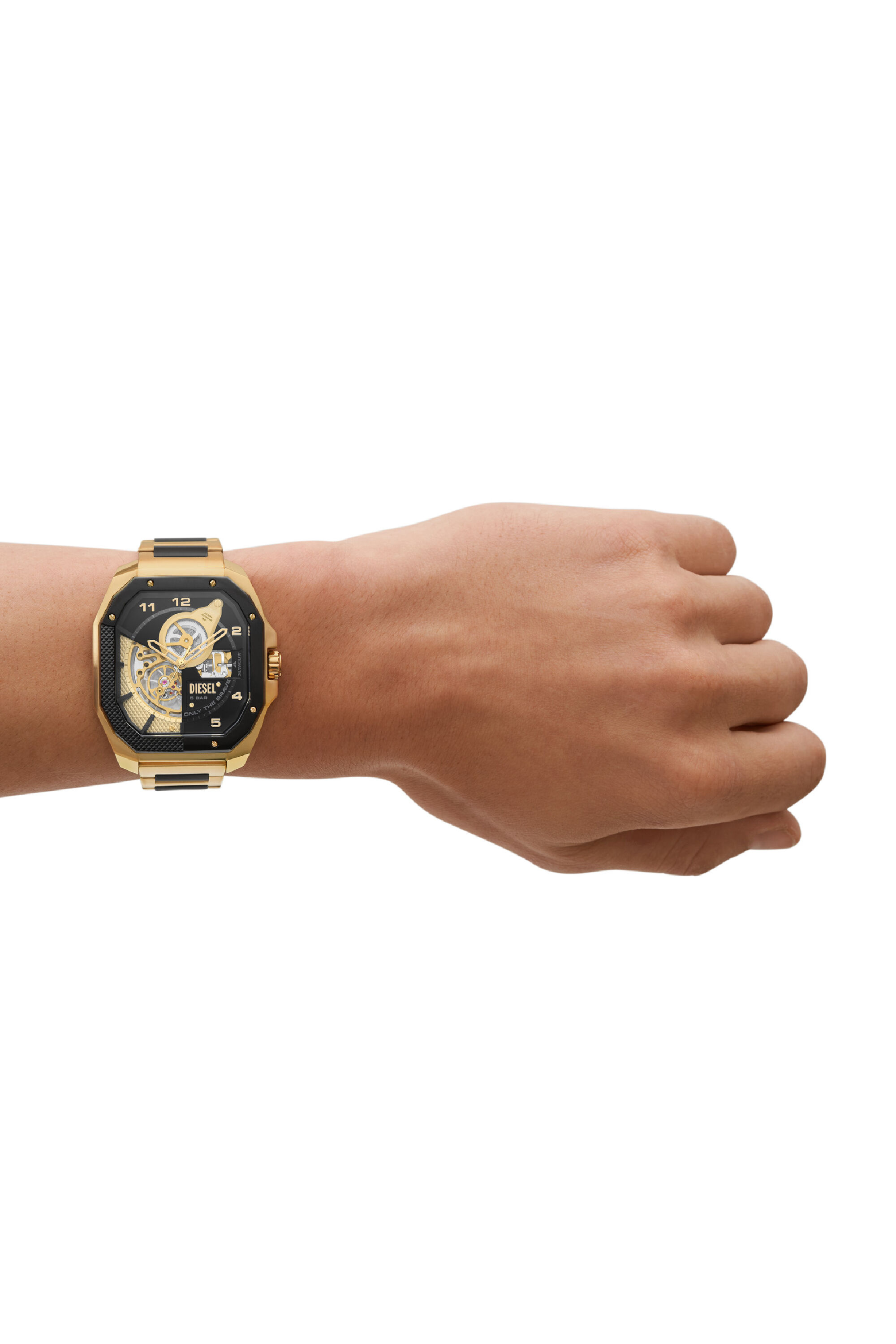 Men s Flayed stainless steel watch DZ7471 Diesel