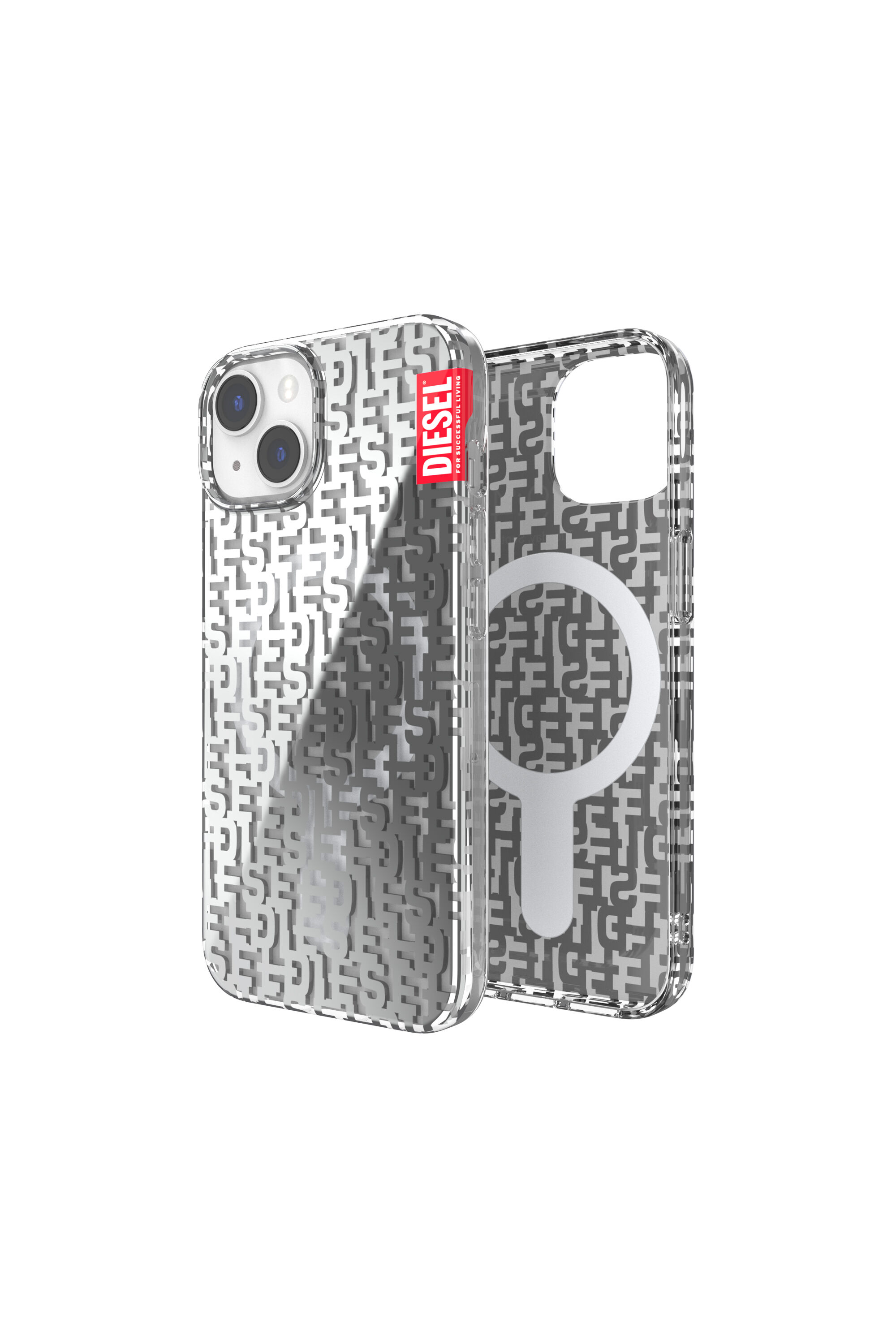 Women's Clear case monogram Magsafe for iPhone 14 | Grey