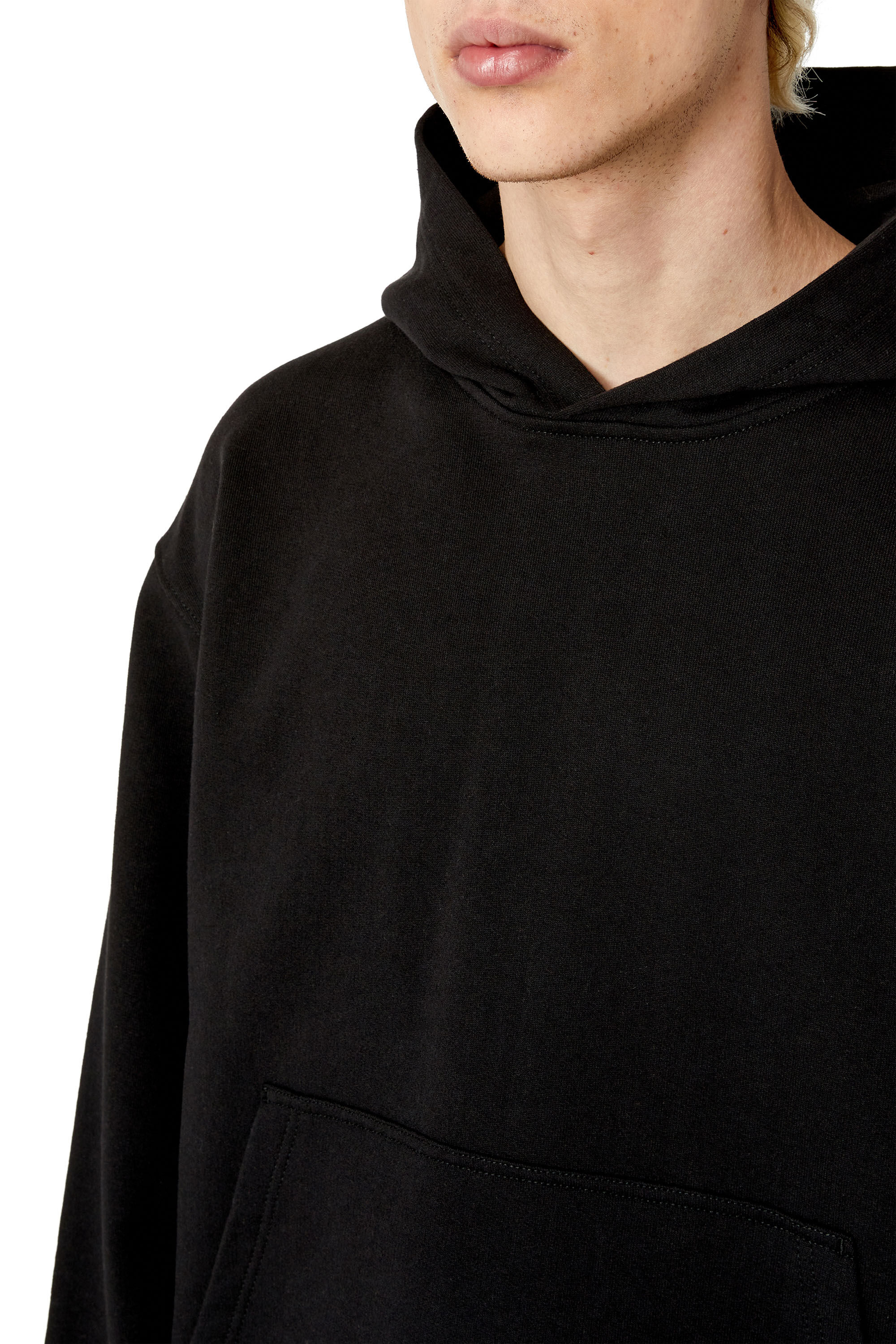 S-MACS-HOOD-MEGOVAL Man: Hoodie with back maxi D logo | Diesel