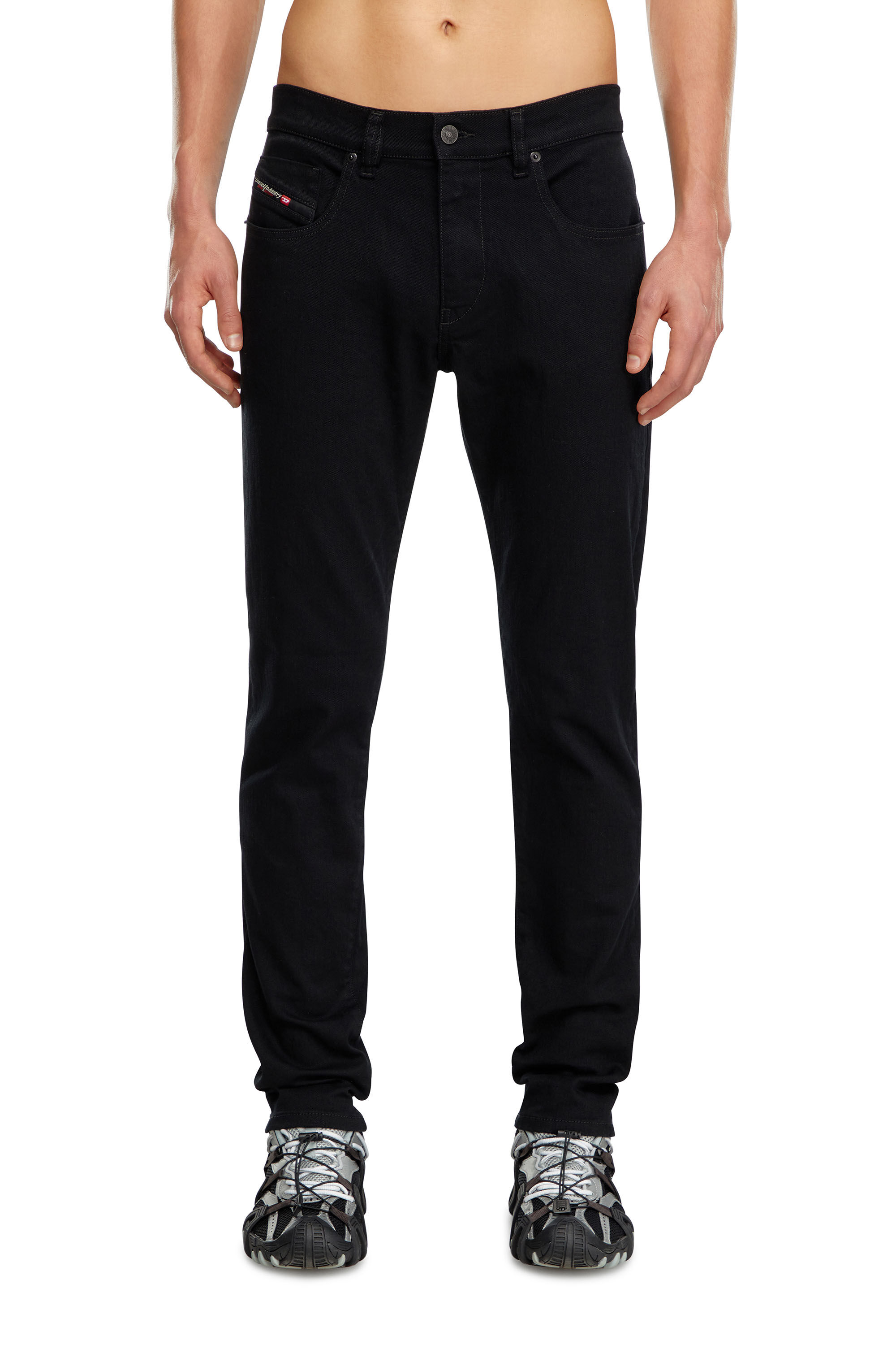 Diesel - 2019 D-Strukt 069YP Slim Jeans, Negro/Gris oscuro - Image 3