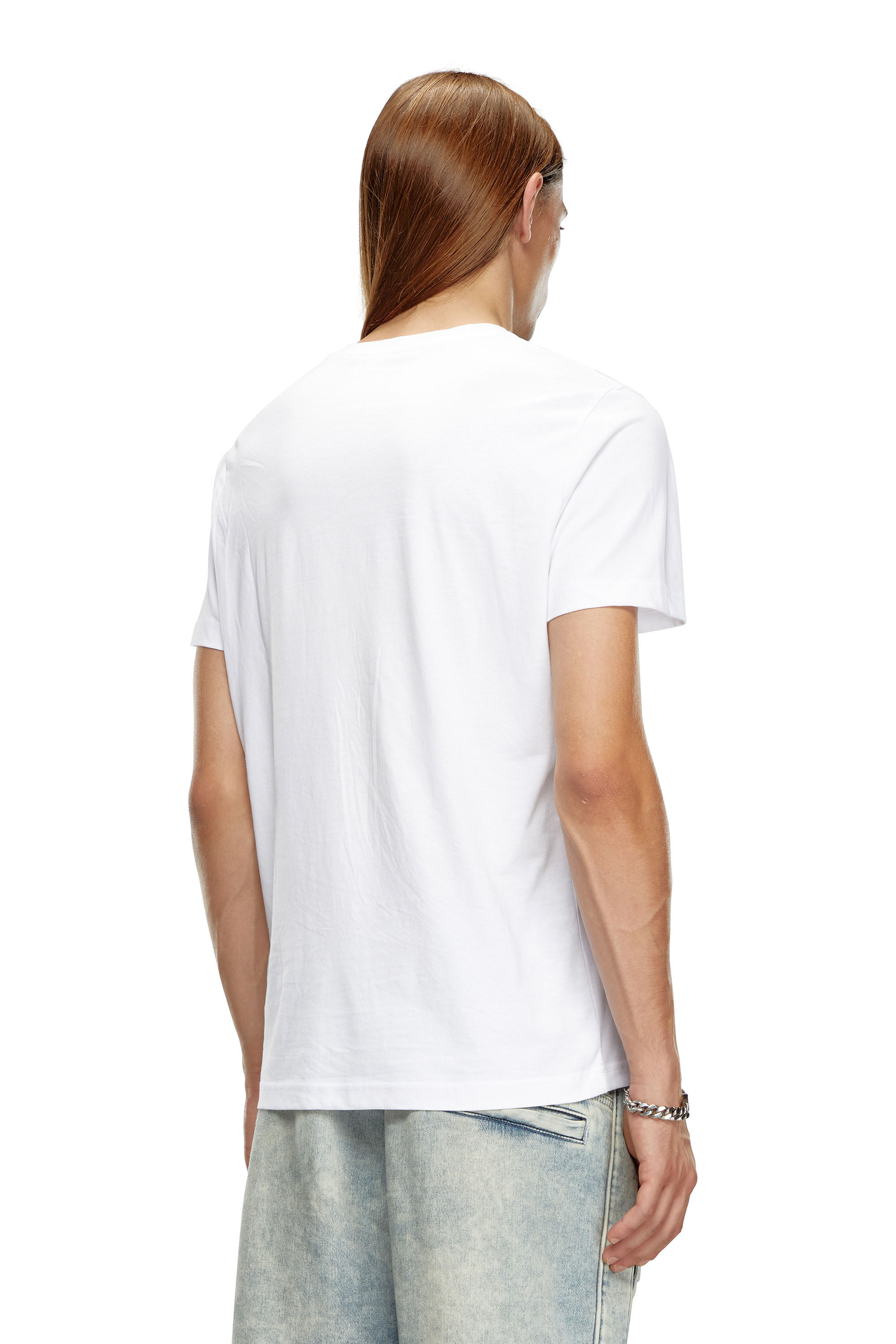 洗練されたデザイン T-Reg-Div Tシャツ DIESELロゴ ホワイト M