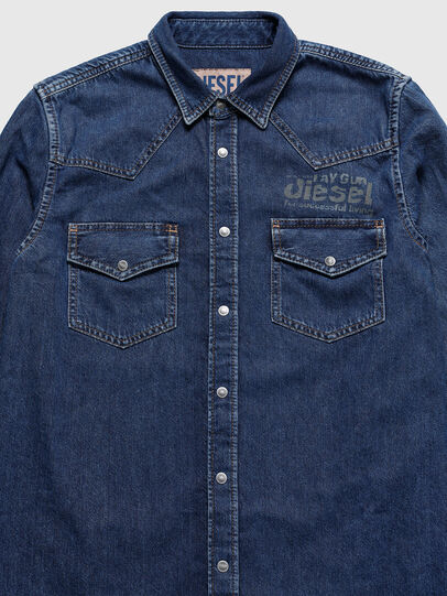 US-D-EAST-P, Azul medio Diesel - US-D-EAST-P, Azul medio - Camisas de Denim - Image 3