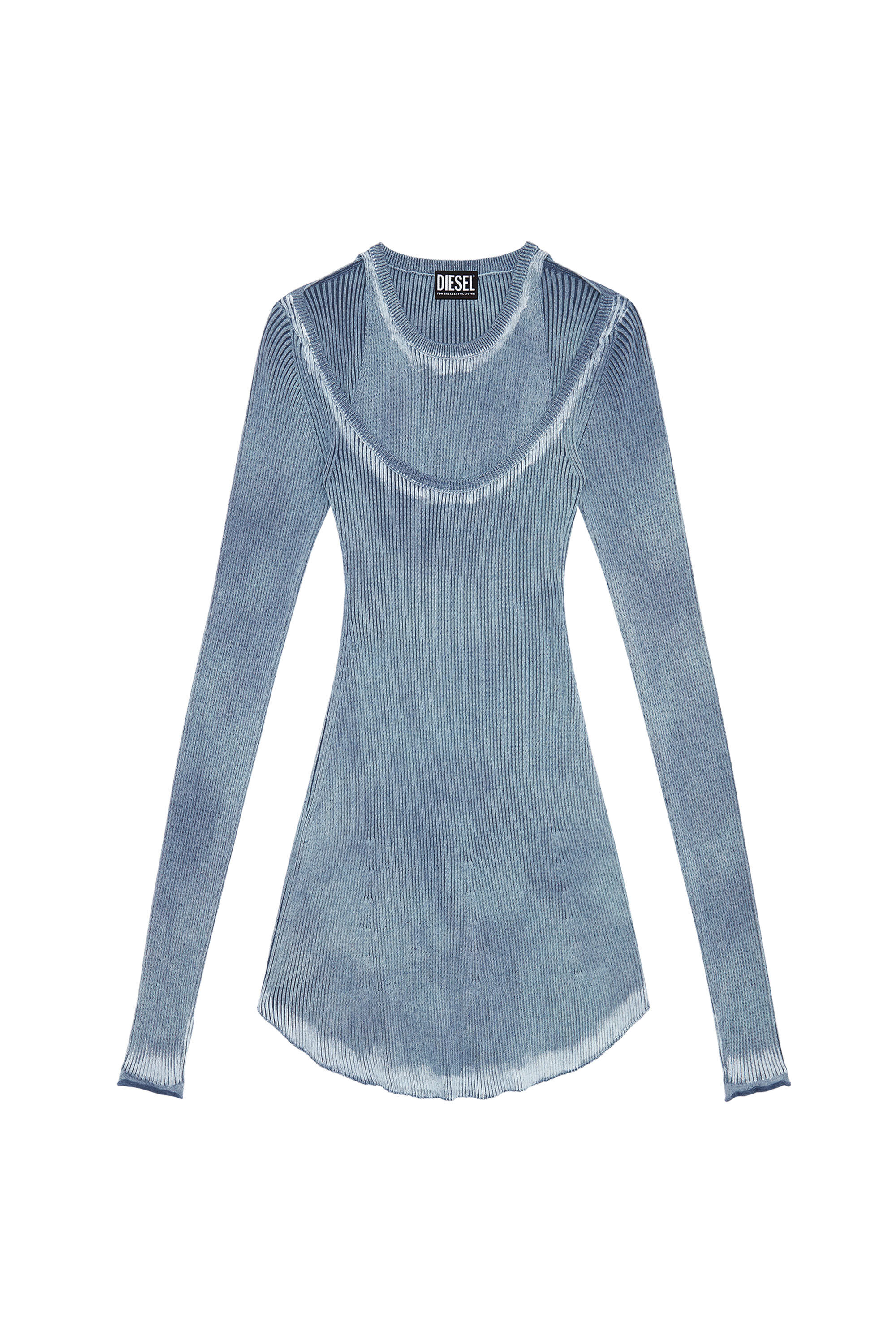 M-ICA Woman: Short knit dress with layered effect | Diesel M-ICA Woman: Short knit dress with layered effect | Diesel