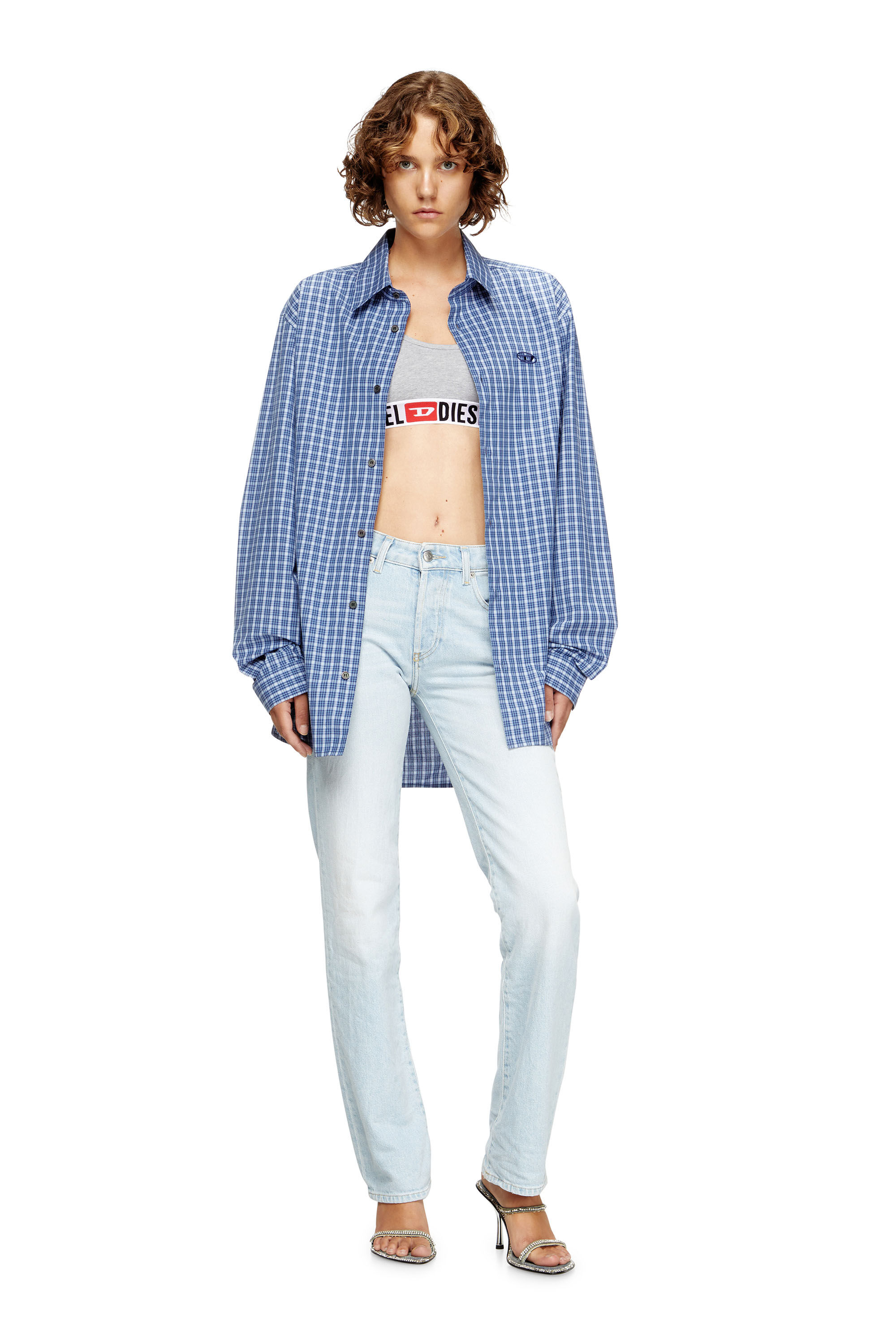 Women's Bralette with logo band | Grey | Diesel
