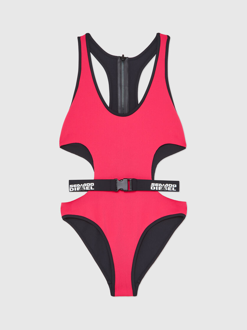 BFSW-DIVERDOO Woman: Reversible swimsuit with buckled belt | Diesel