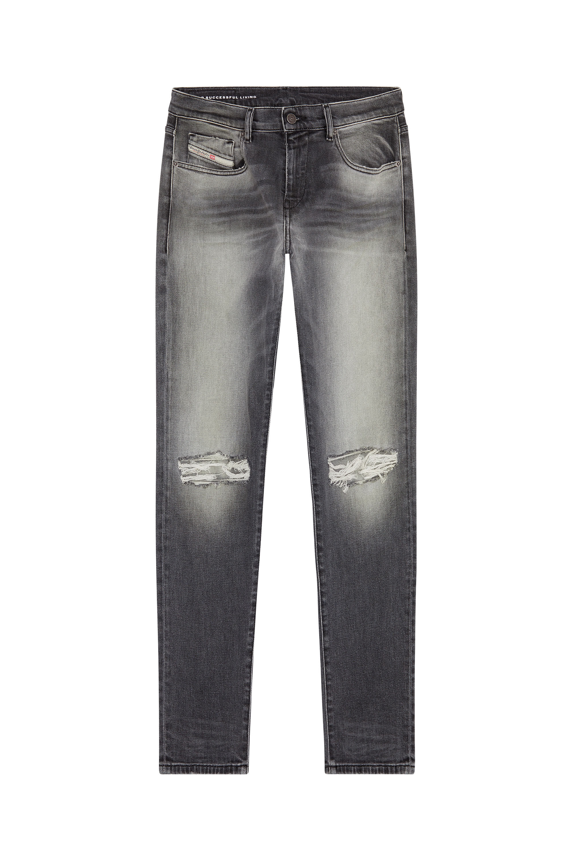 Diesel - Slim Jeans 2019 D-Strukt 09G03, Gris Claro - Image 2