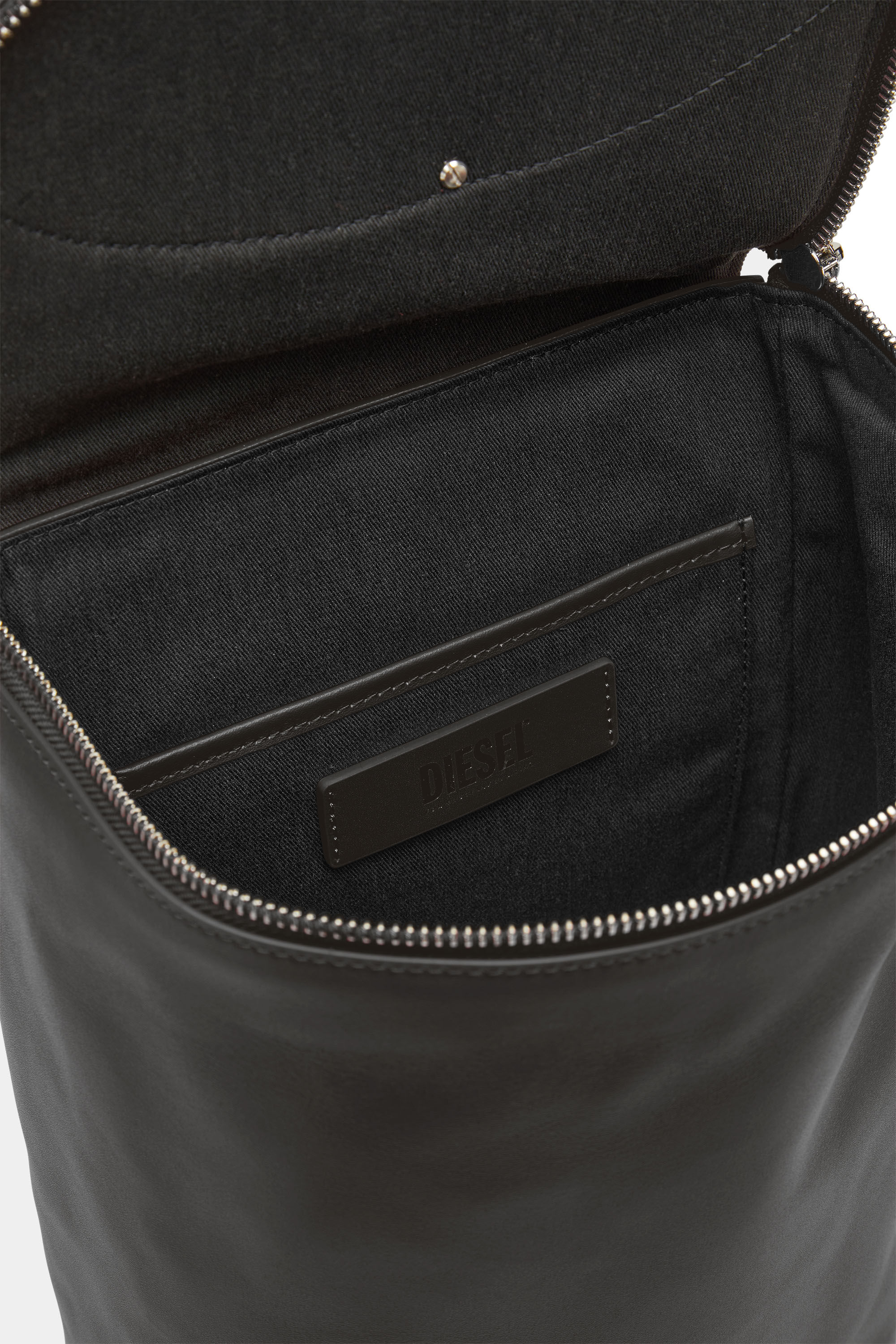 1DR-BACKPACK Woman: Leather backpack with logo plaque | Diesel
