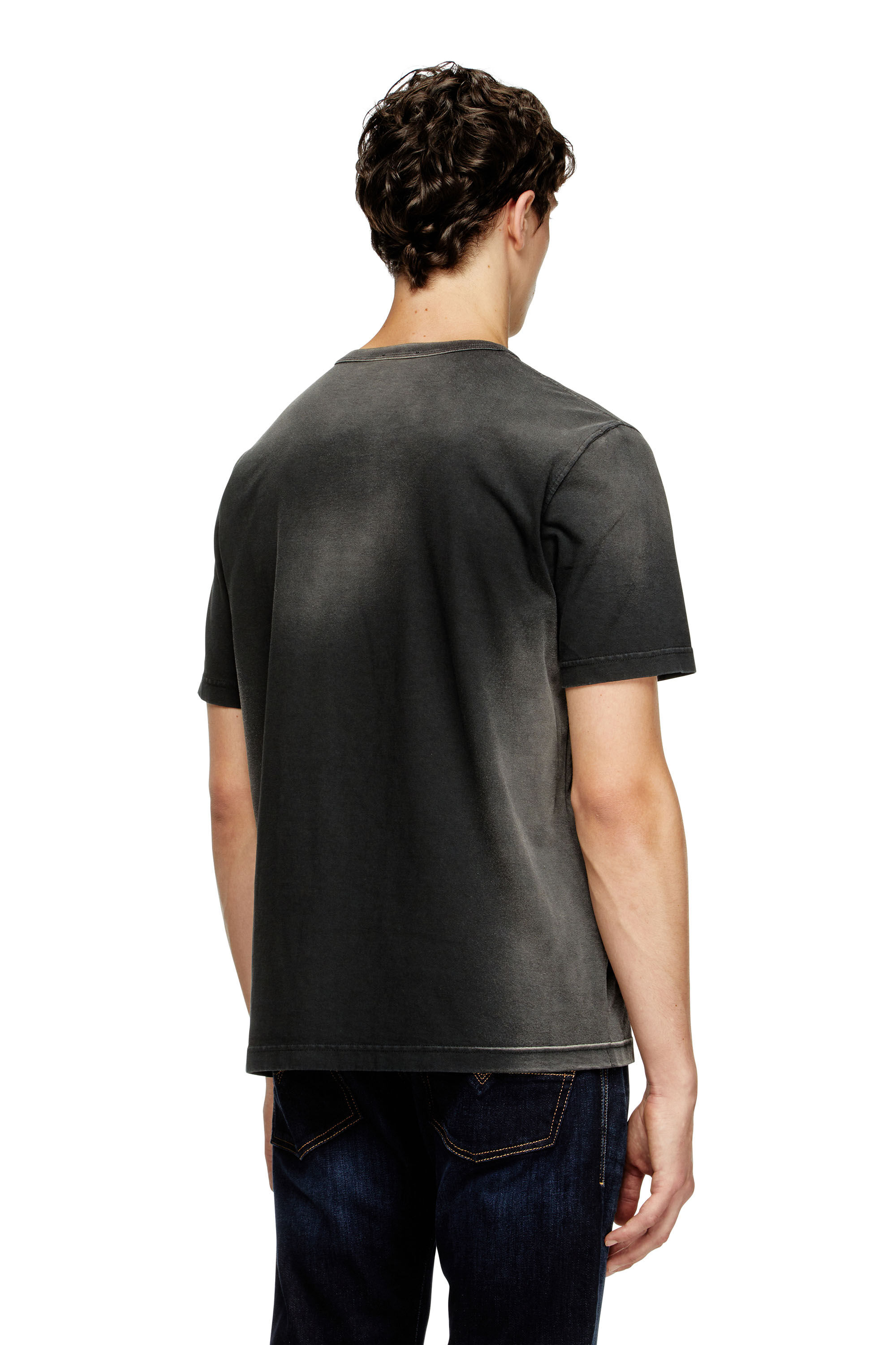 【DIESEL】T-Adjust-K17 Men's T-shirt with peephole logo | White | Diesel