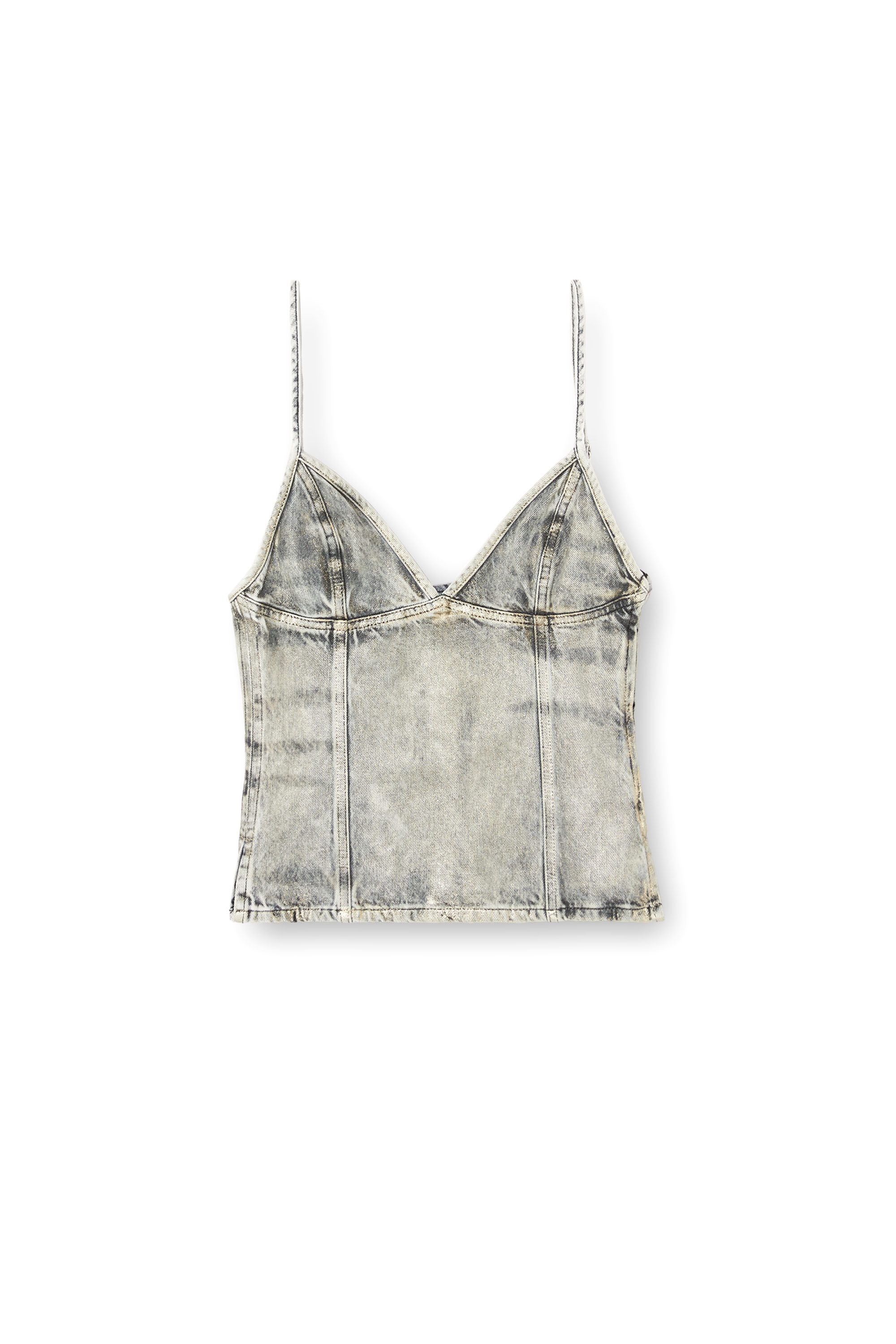 トップス MELT THE LADY  bone line bicolor tops