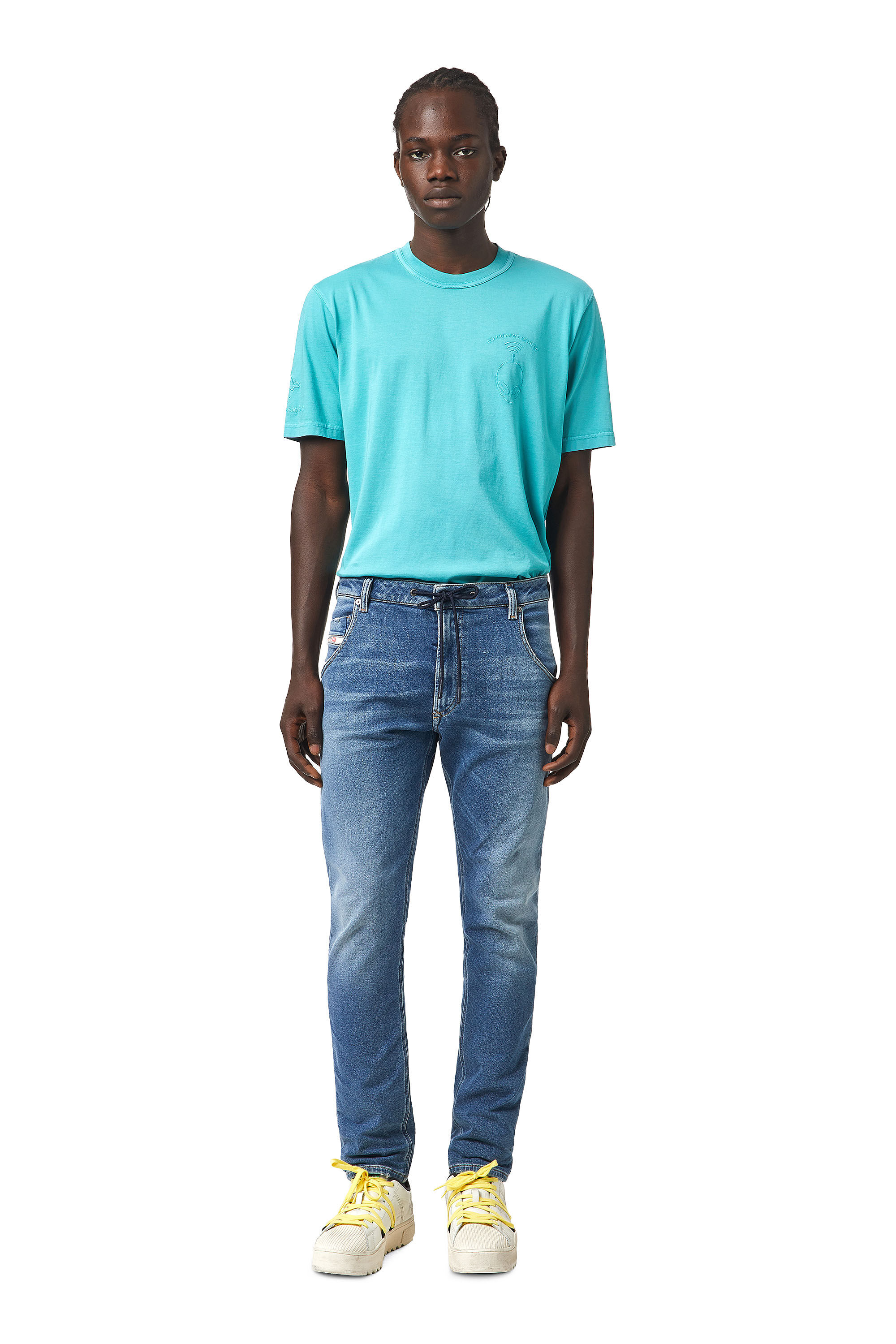 KROOLEY-Y-T: Tapered Blue Jeans | Diesel