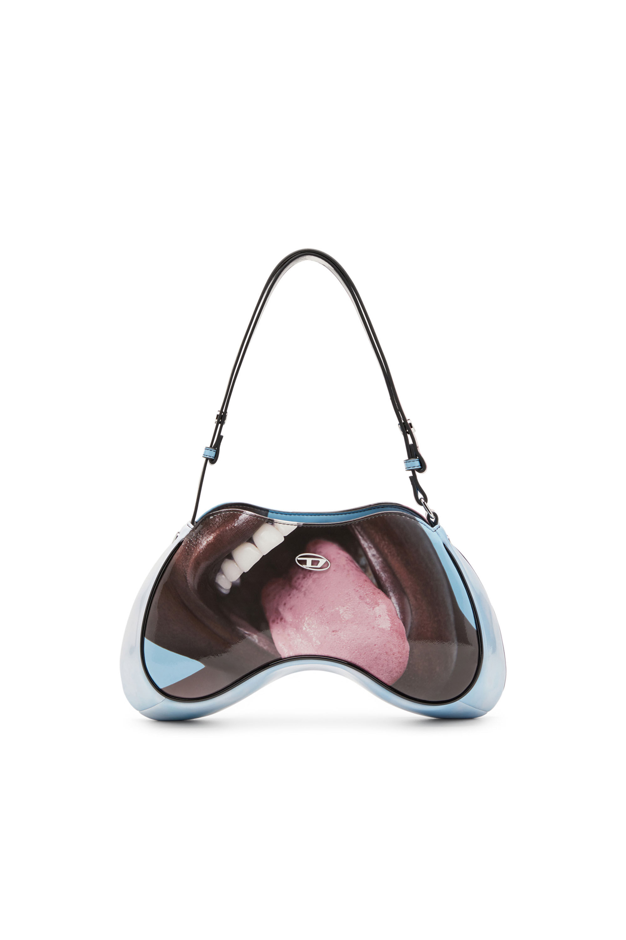 Women's Play-Shoulder bag in printed glossy PU | Multicolor