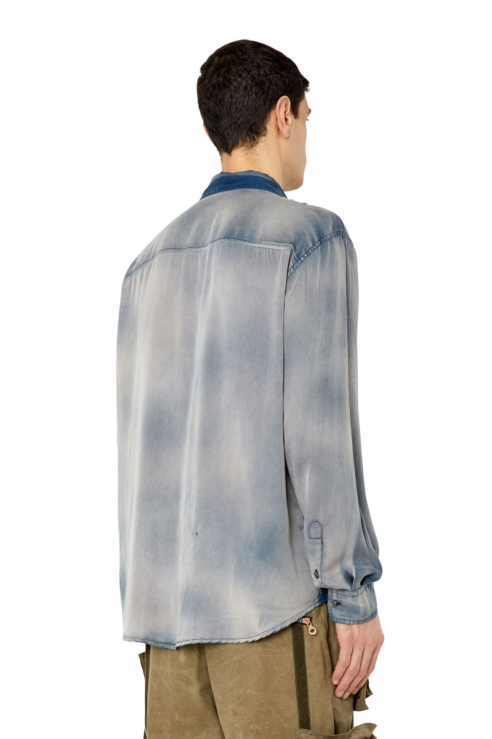 S-UMBE-TREAT Man: Shirt in treated Tencel twill | Diesel