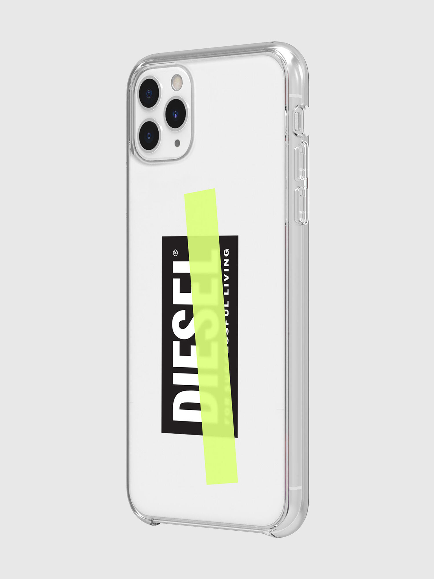 Diesel - DIPH-033-CLYET, Unisex's Printed co-mold case for iPhone 11 Pro Max in White/Yellow - 6